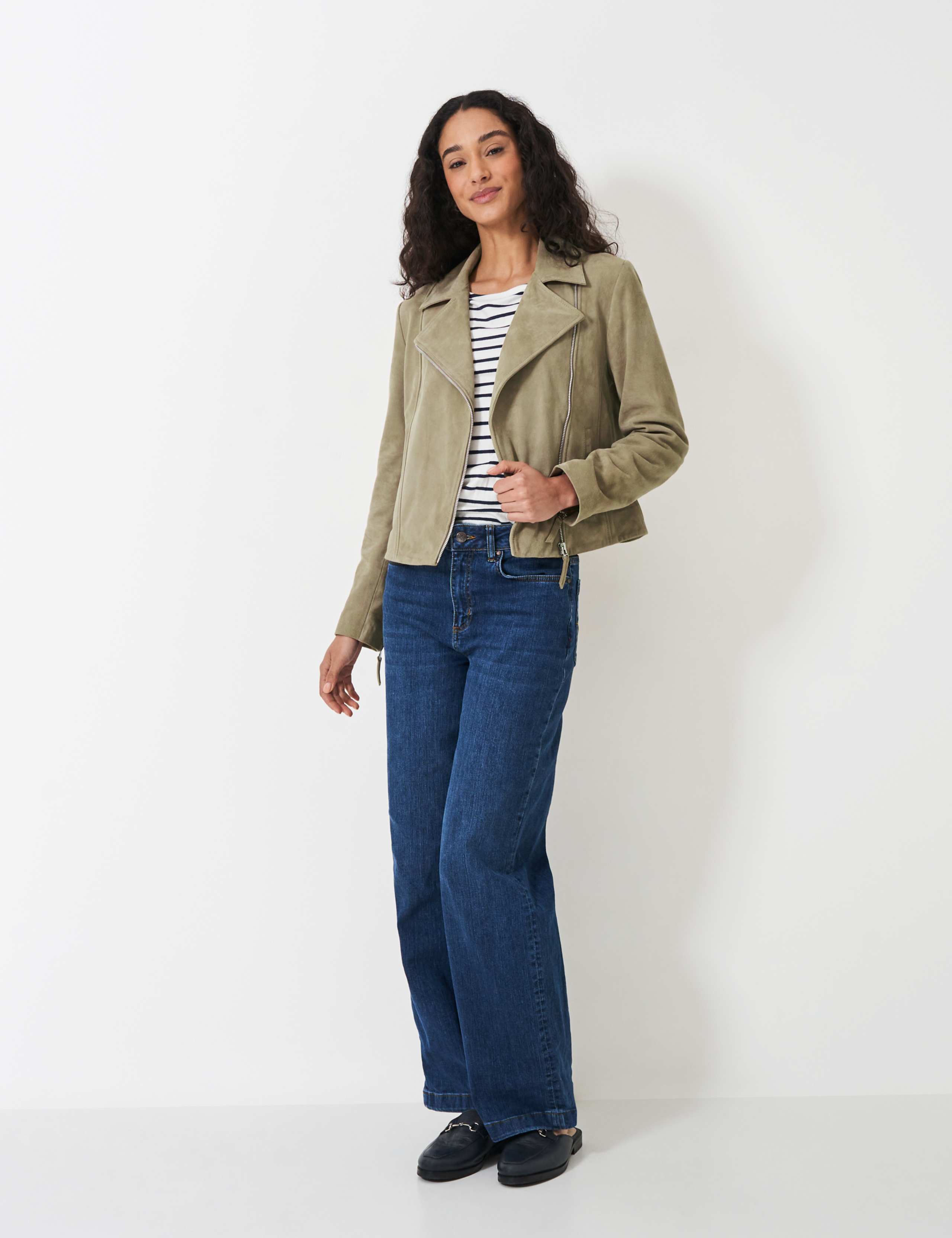 Suede Biker Jacket | Crew Clothing | M&S