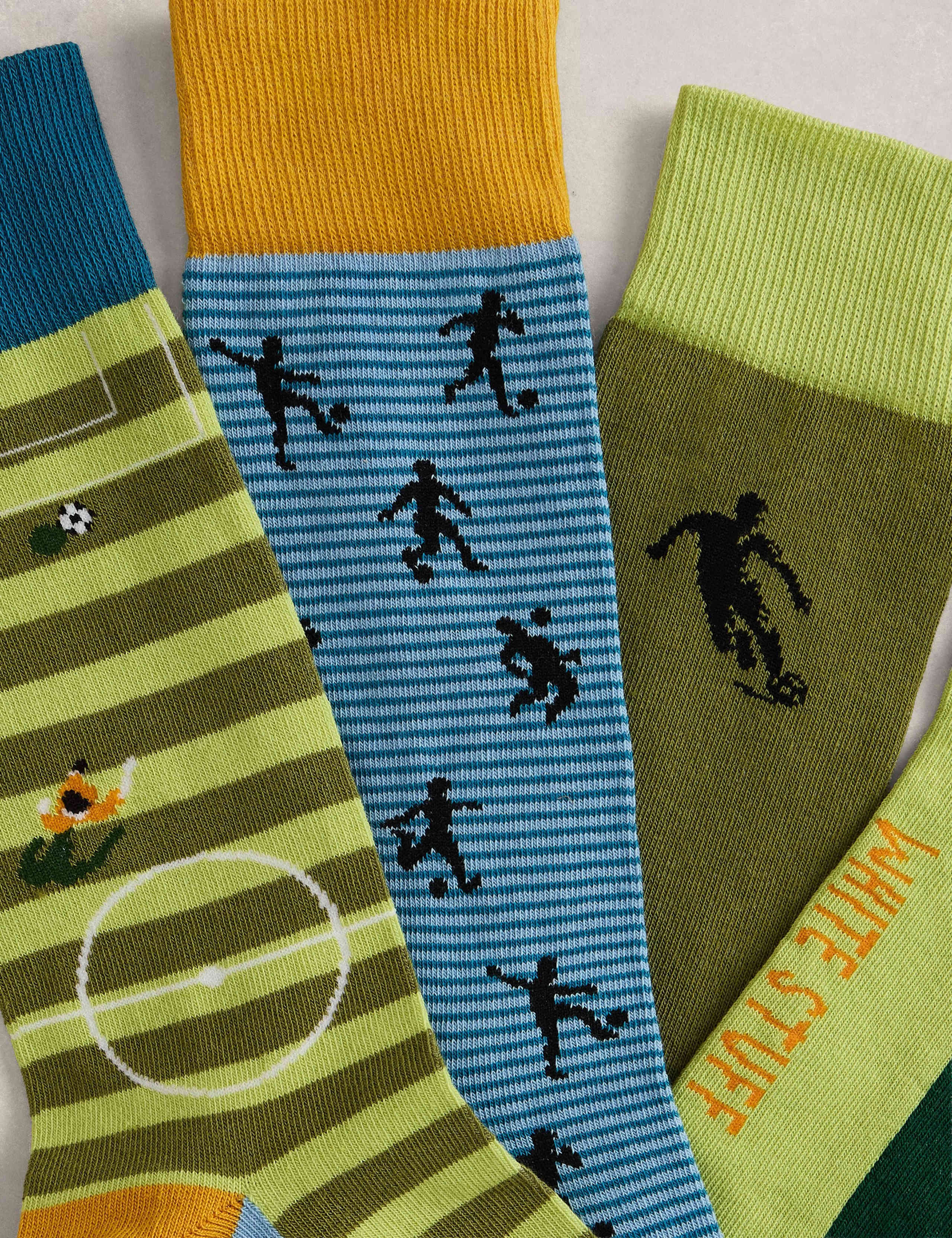 4 Pack Football Cotton Rich Socks 4 of 4