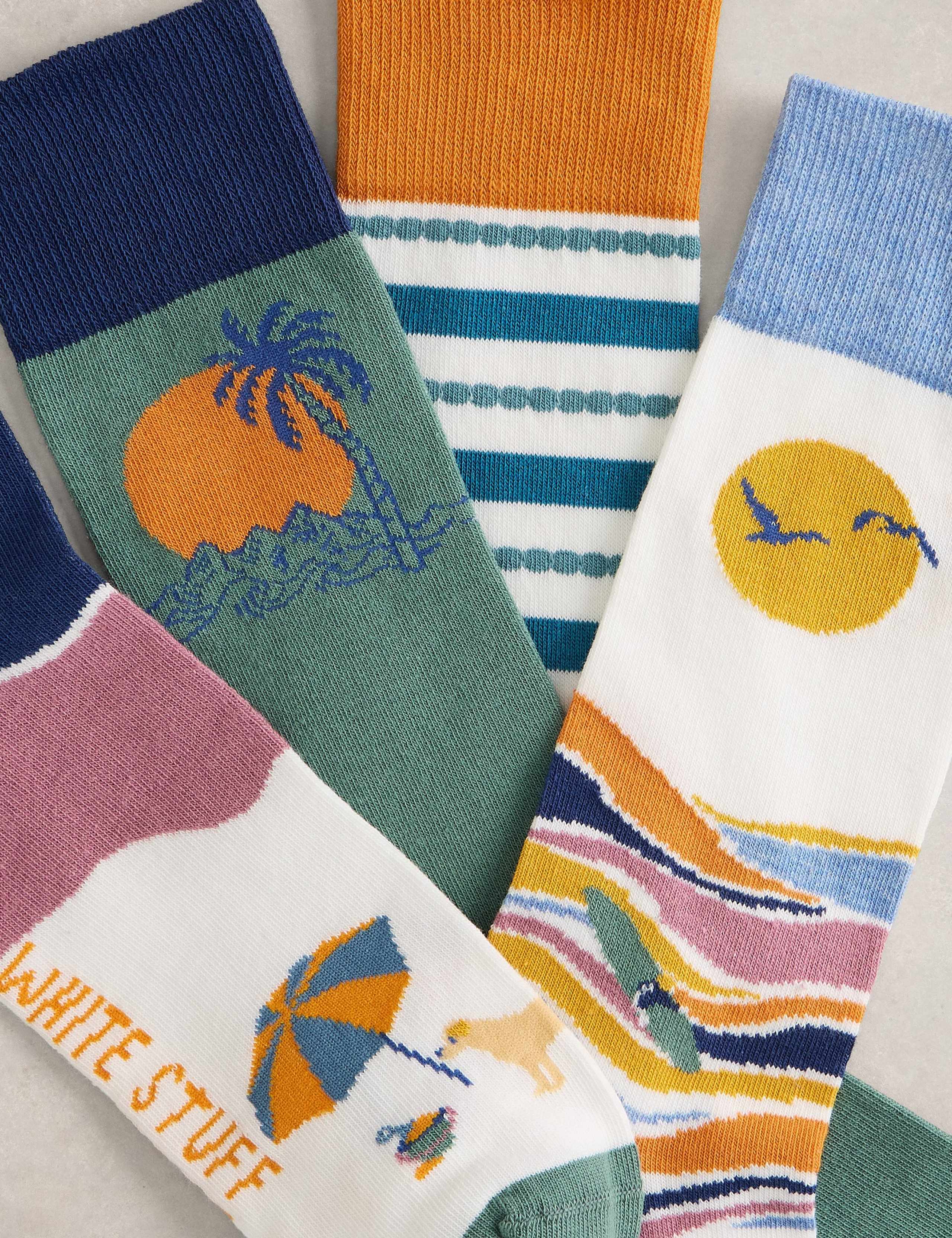 4 Pack Beach Holiday Cotton Rich Socks 2 of 4