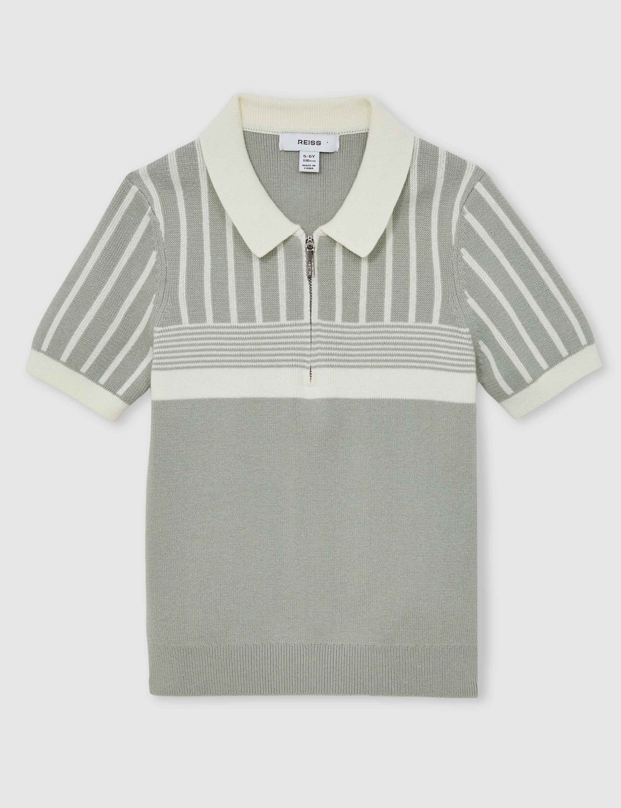 Pure Cotton Striped Polo Shirt (3-14 Yrs) 2 of 4
