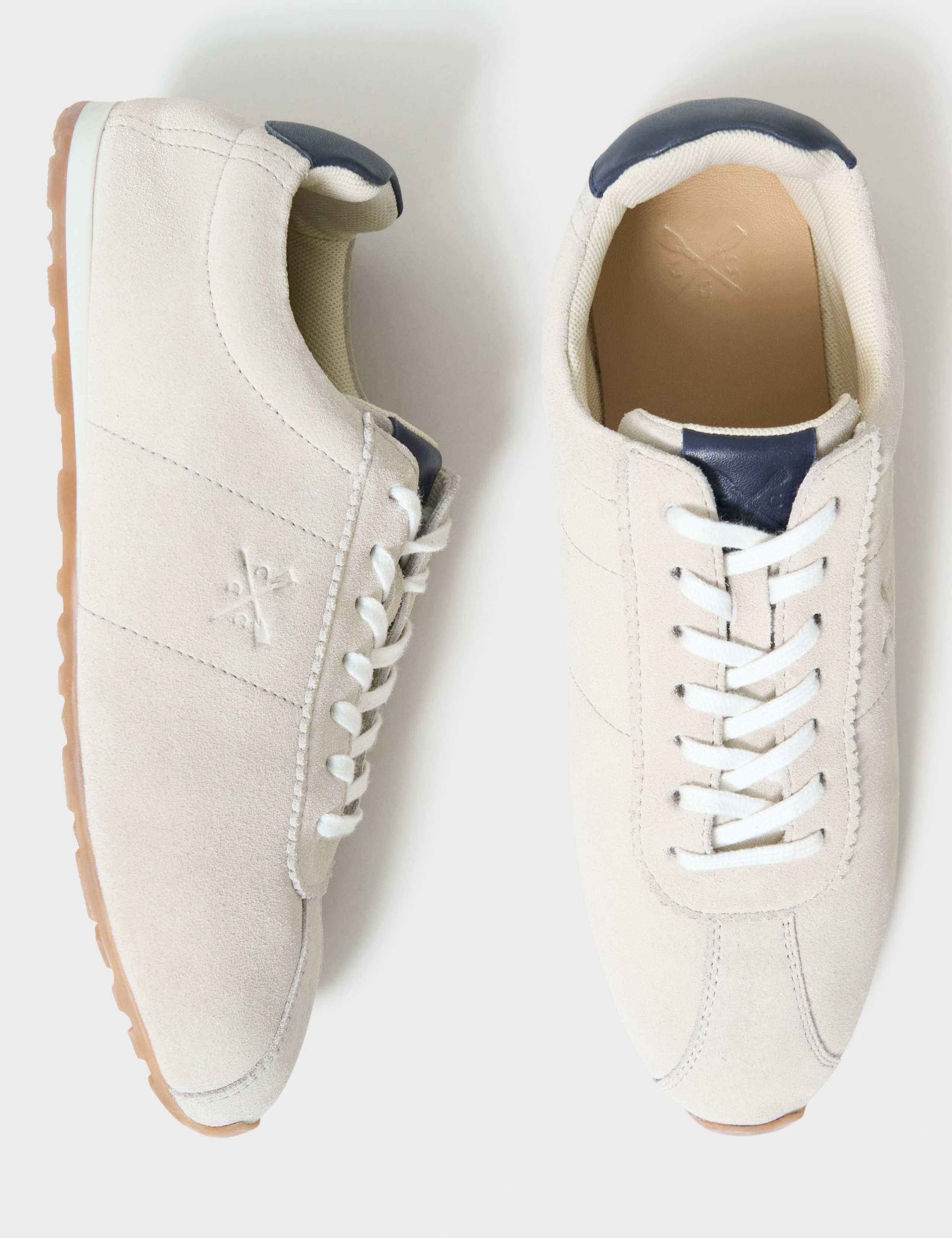 Leather Lace Up Embossed Slim Trainers 2 of 4