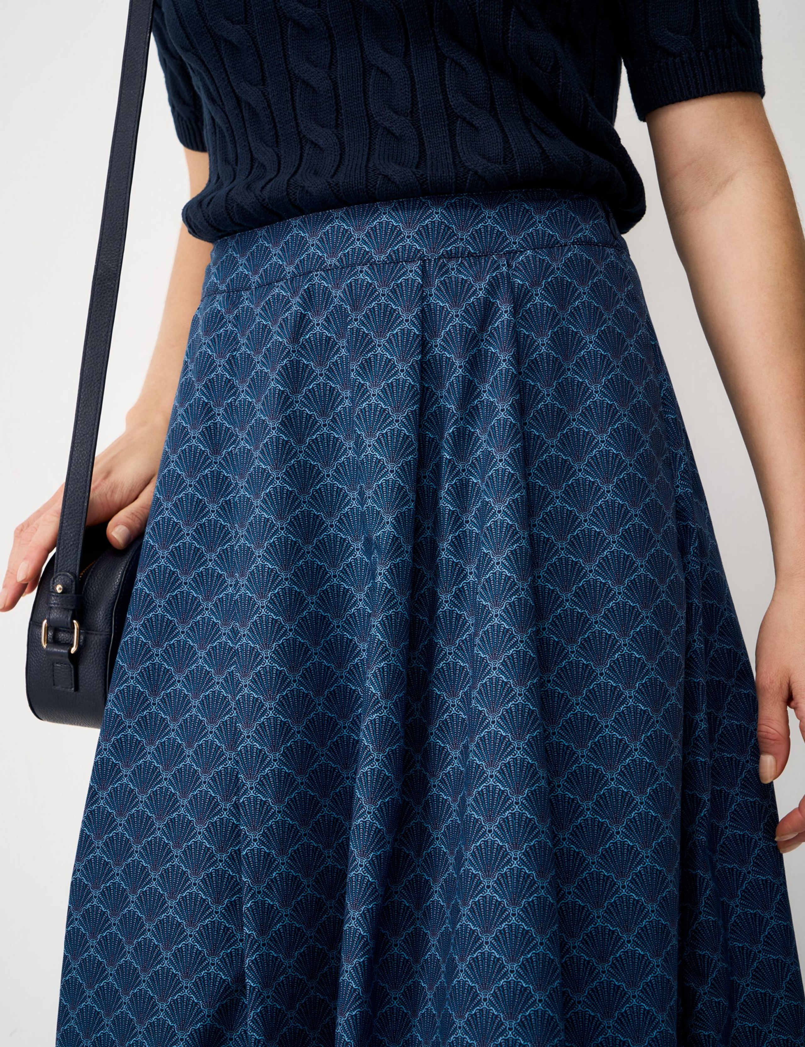 Pure Cotton Printed Midi A-Line Skirt 5 of 5