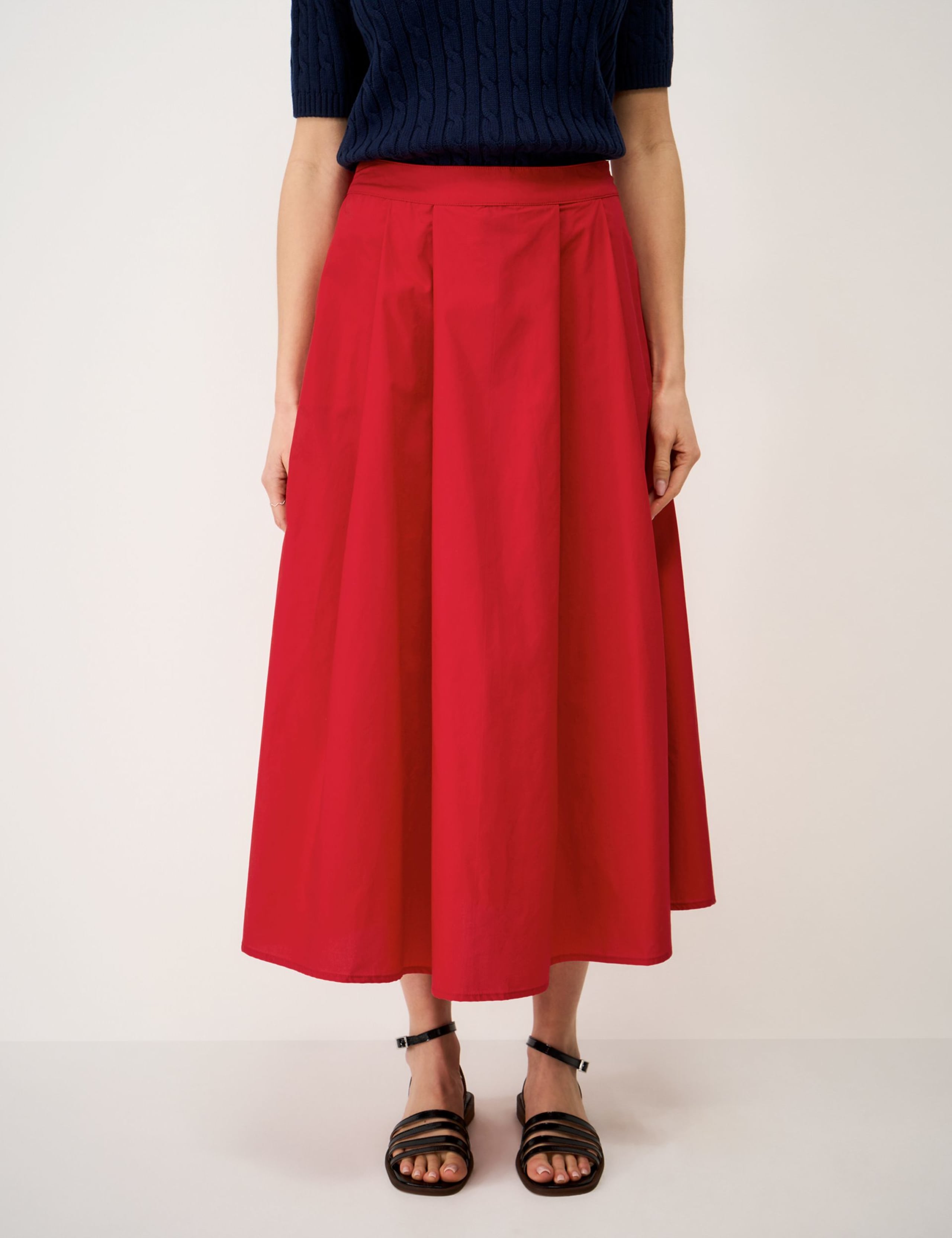 Pure Cotton Printed Midi A-Line Skirt 1 of 5