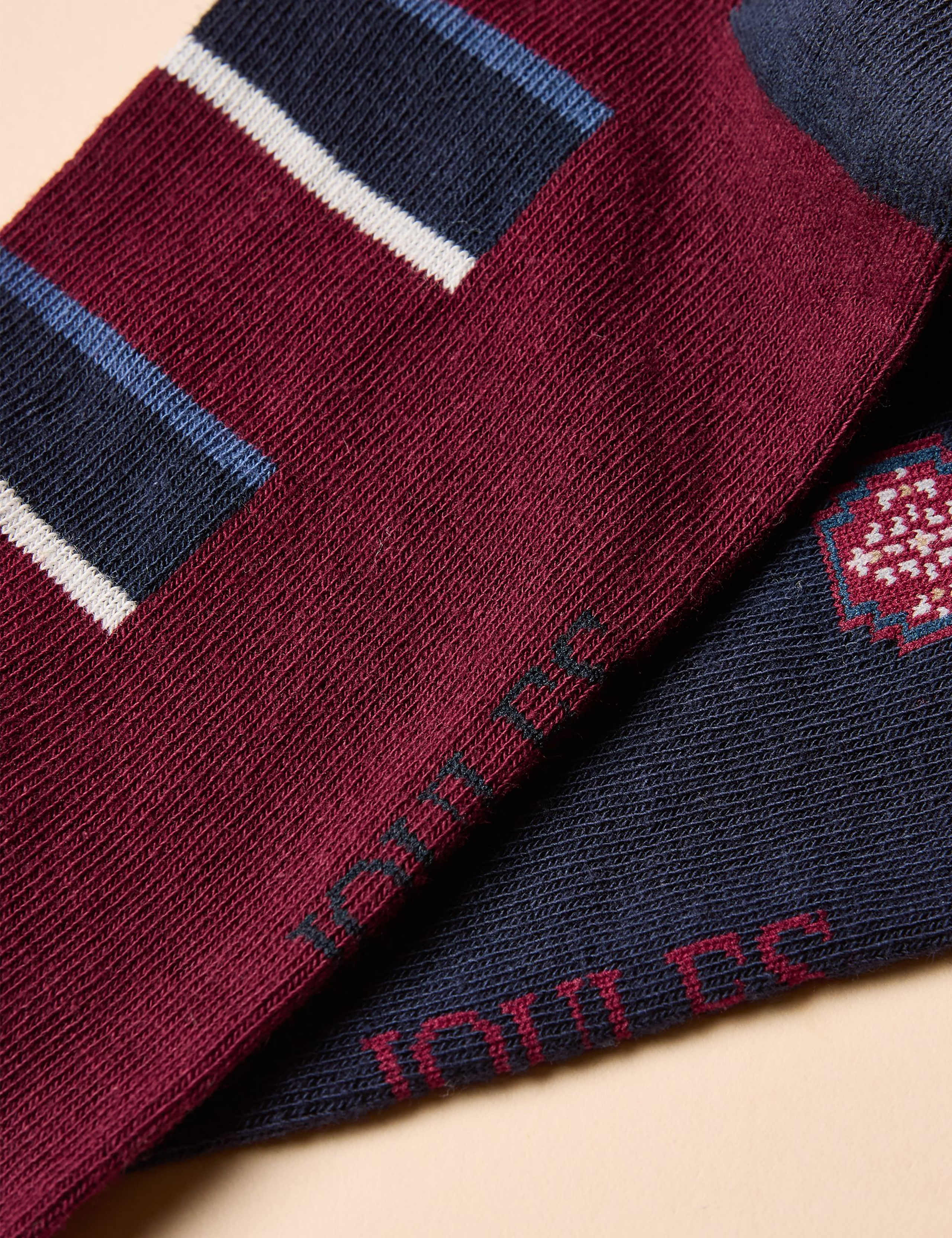 2pk Assorted Cotton Rich Socks 2 of 3