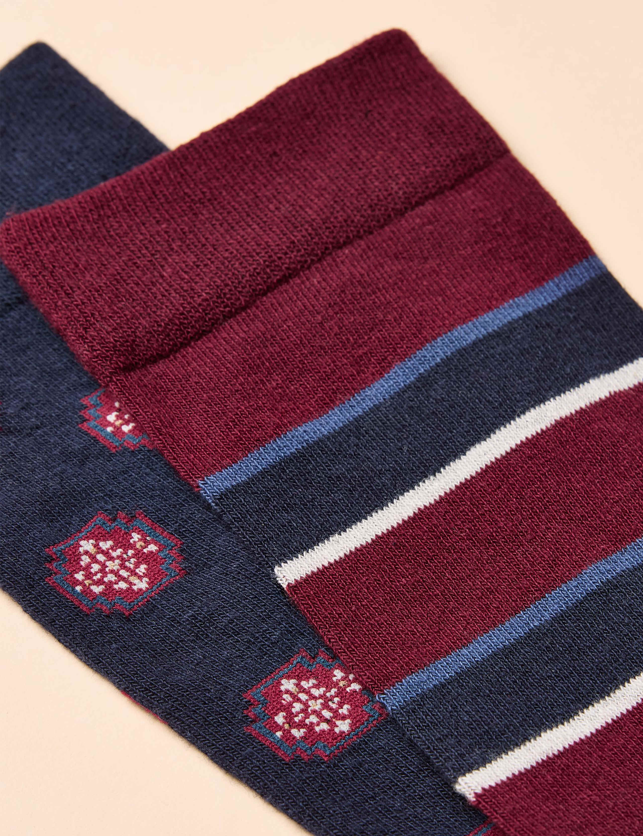 2pk Assorted Cotton Rich Socks 3 of 3