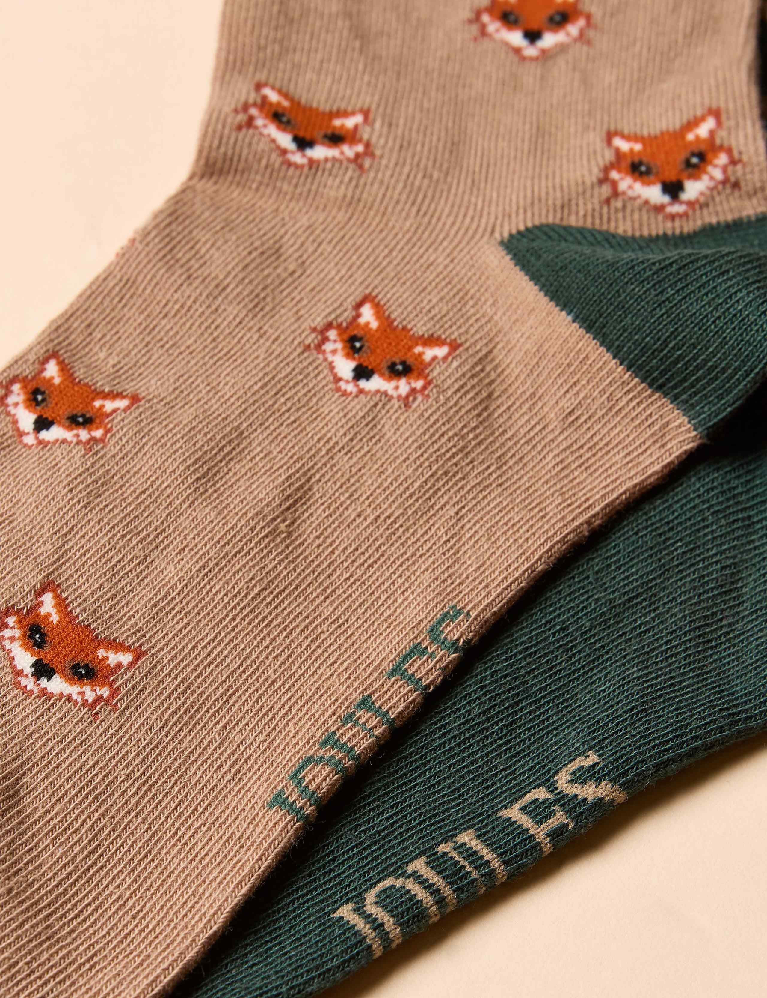 2pk Fox Cotton Rich Socks 2 of 3
