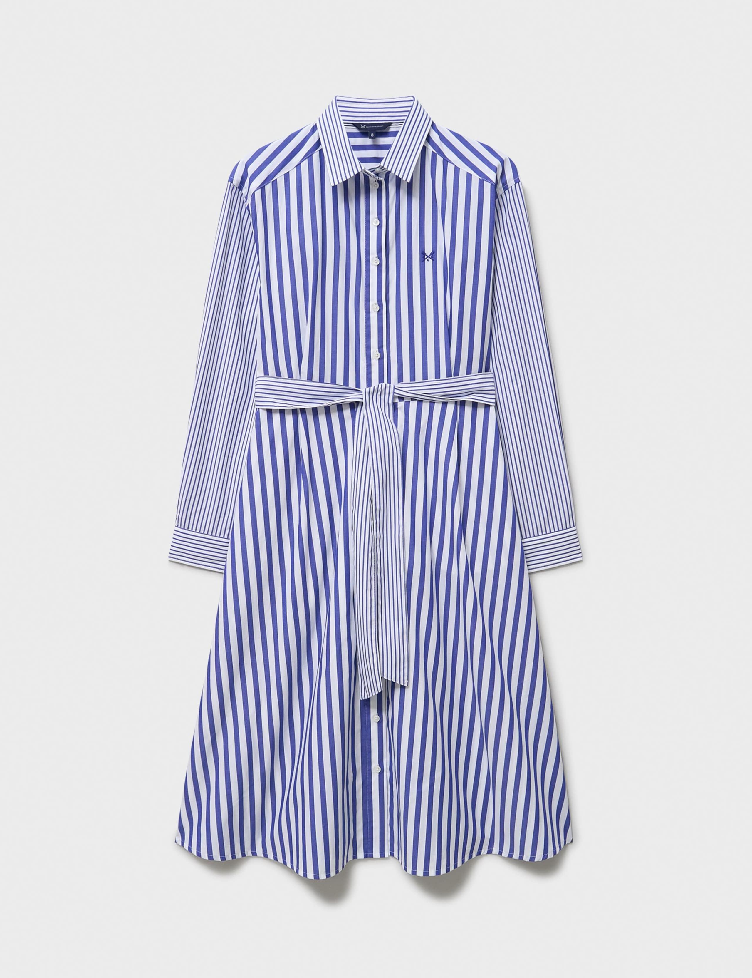 Pure Cotton Striped Long Sleeve Shirt Dress 2 of 5