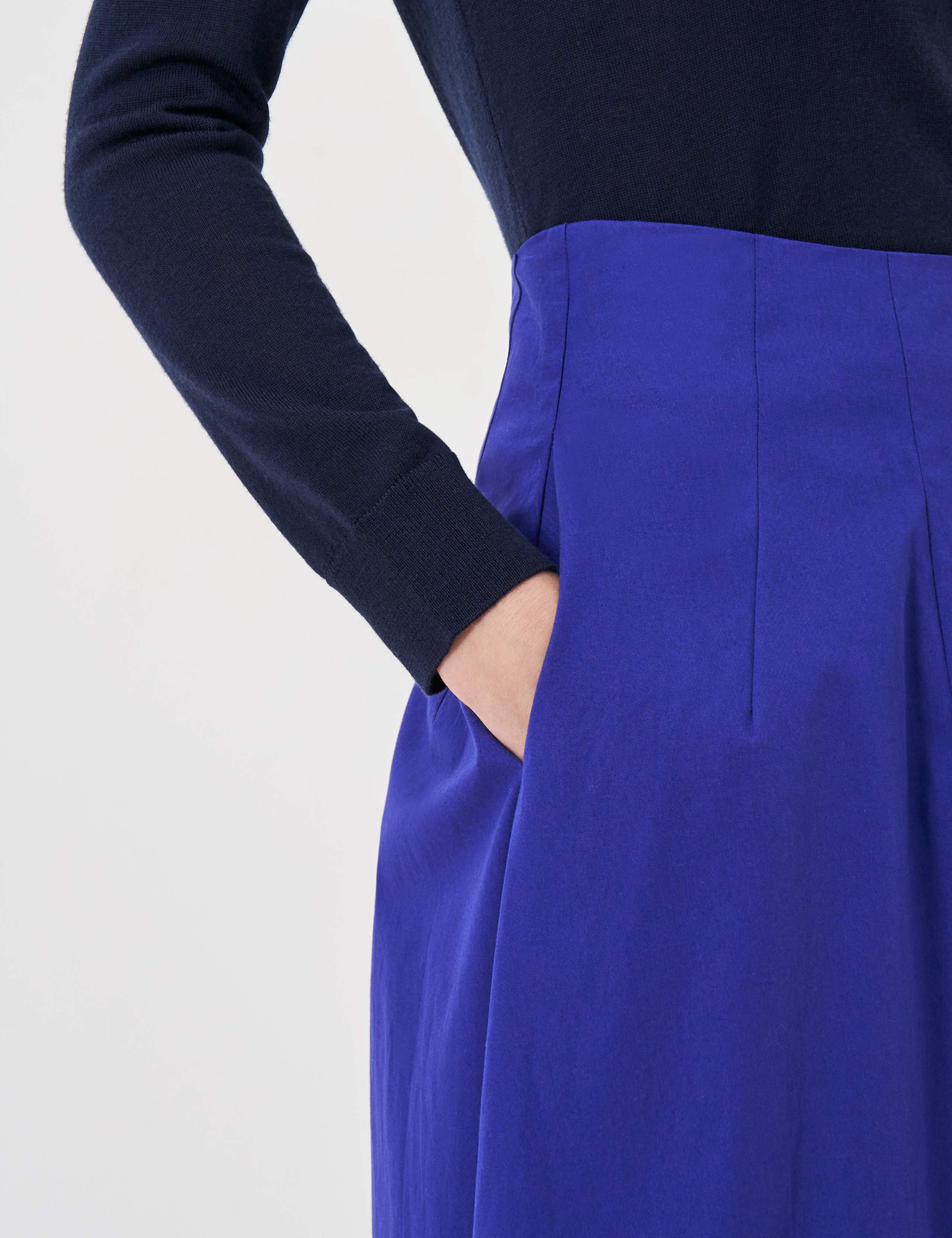 Pure Cotton Pleated Midi A-Line Skirt 5 of 5