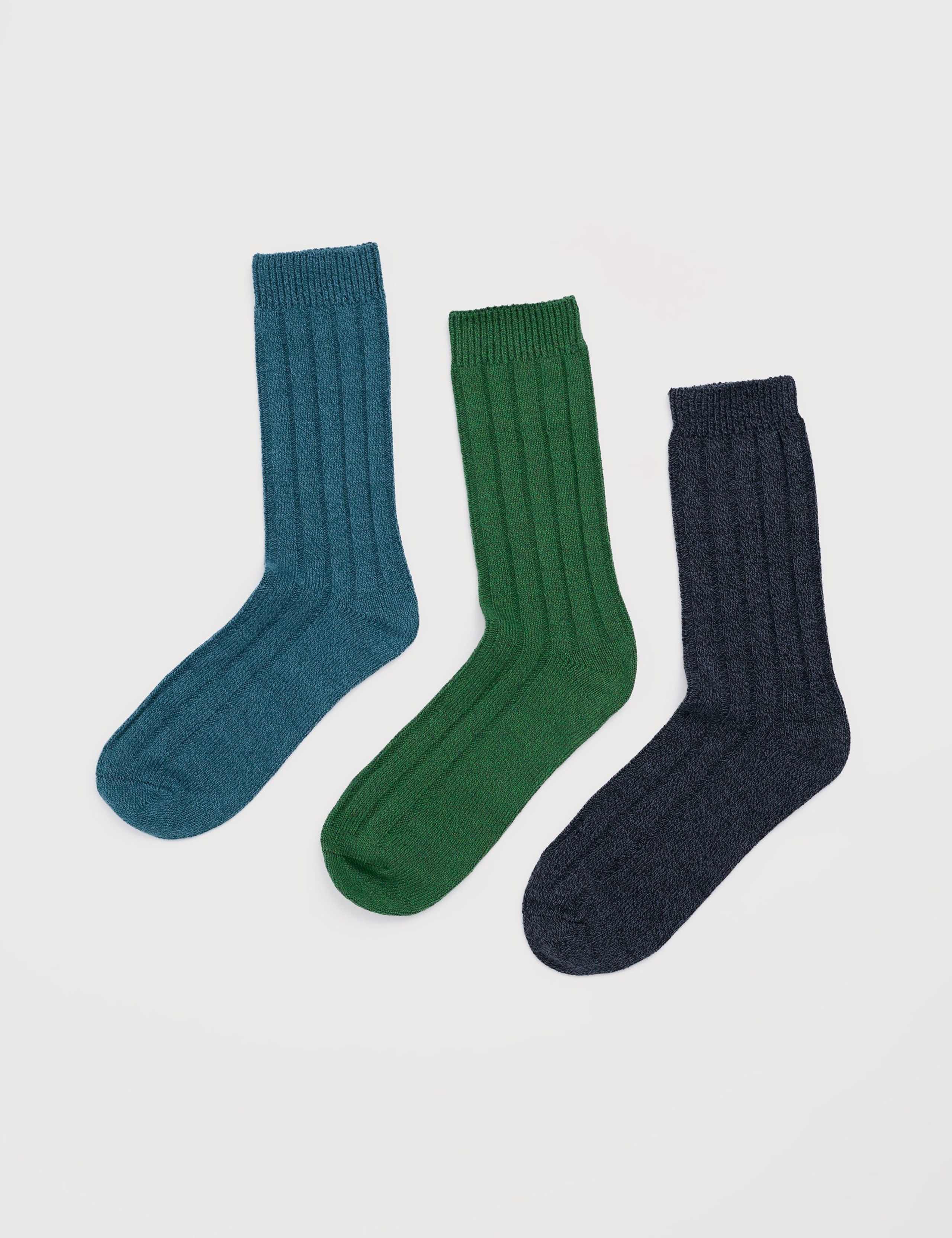 3pk Cotton Rich Ribbed Socks 2 of 3