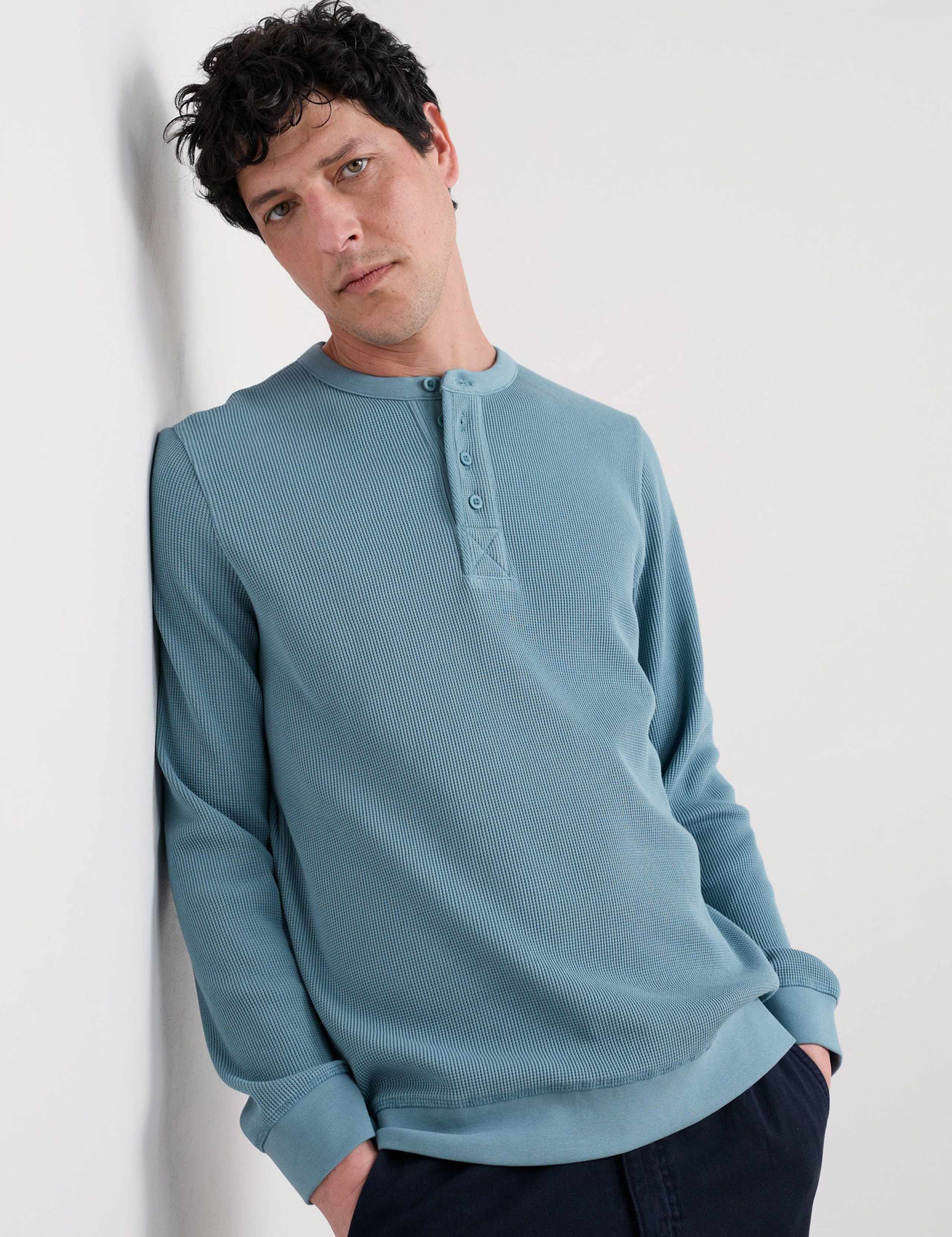 Pure Cotton Textured Crew Neck Top 3 of 5