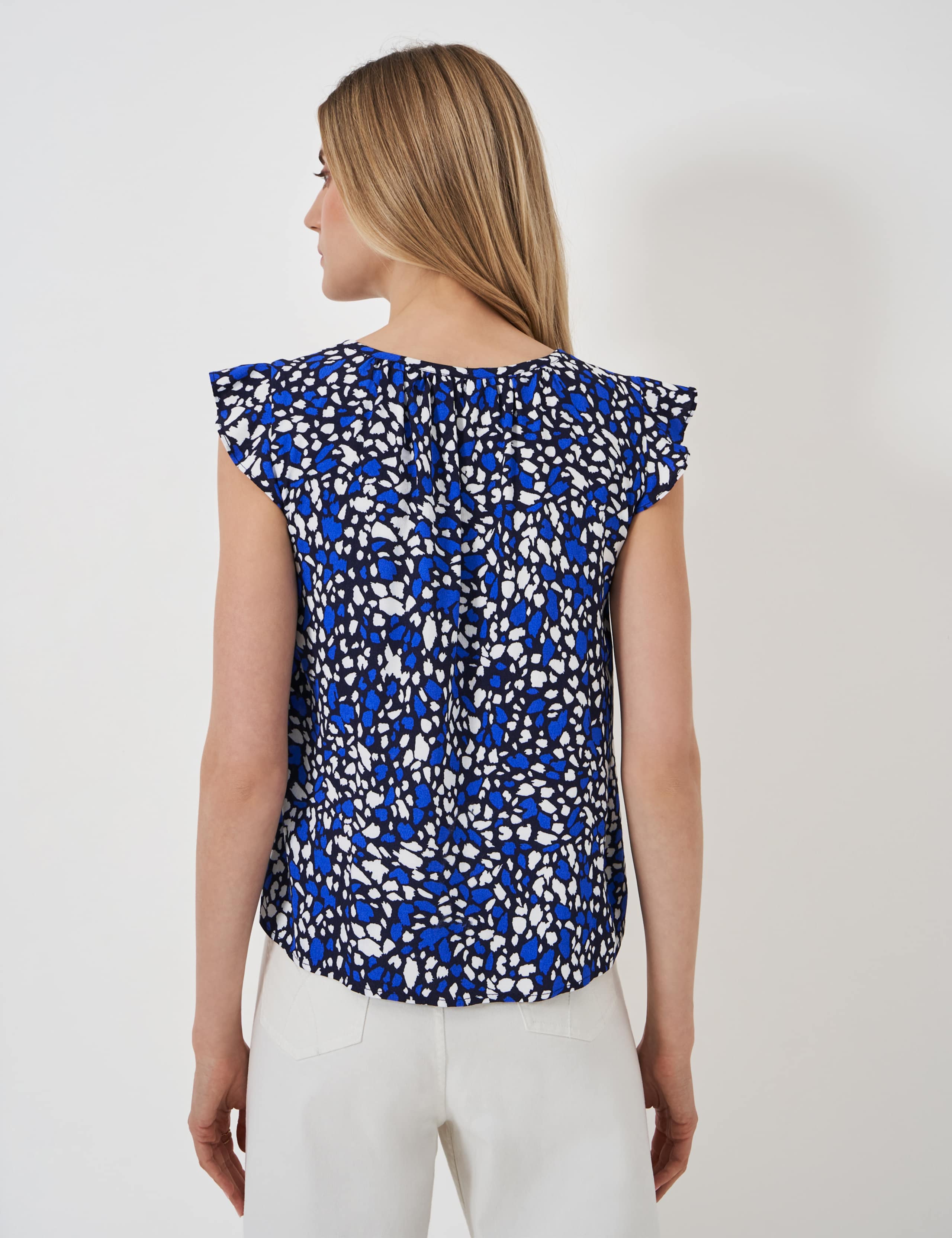 Printed Tie Neck Top 4 of 5