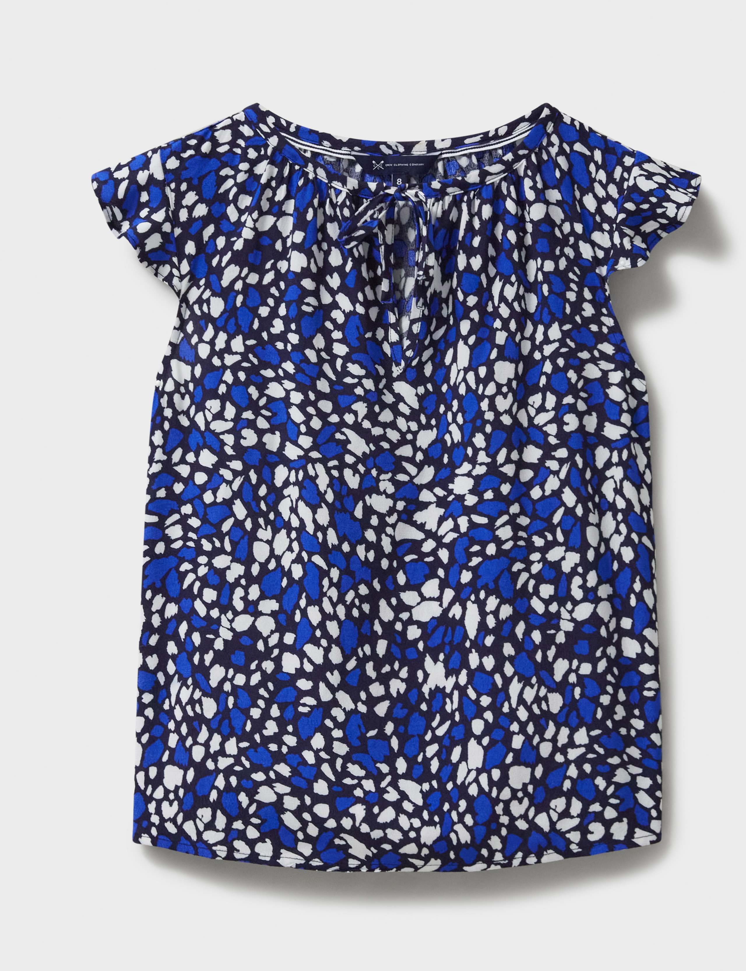 Printed Tie Neck Top 2 of 5