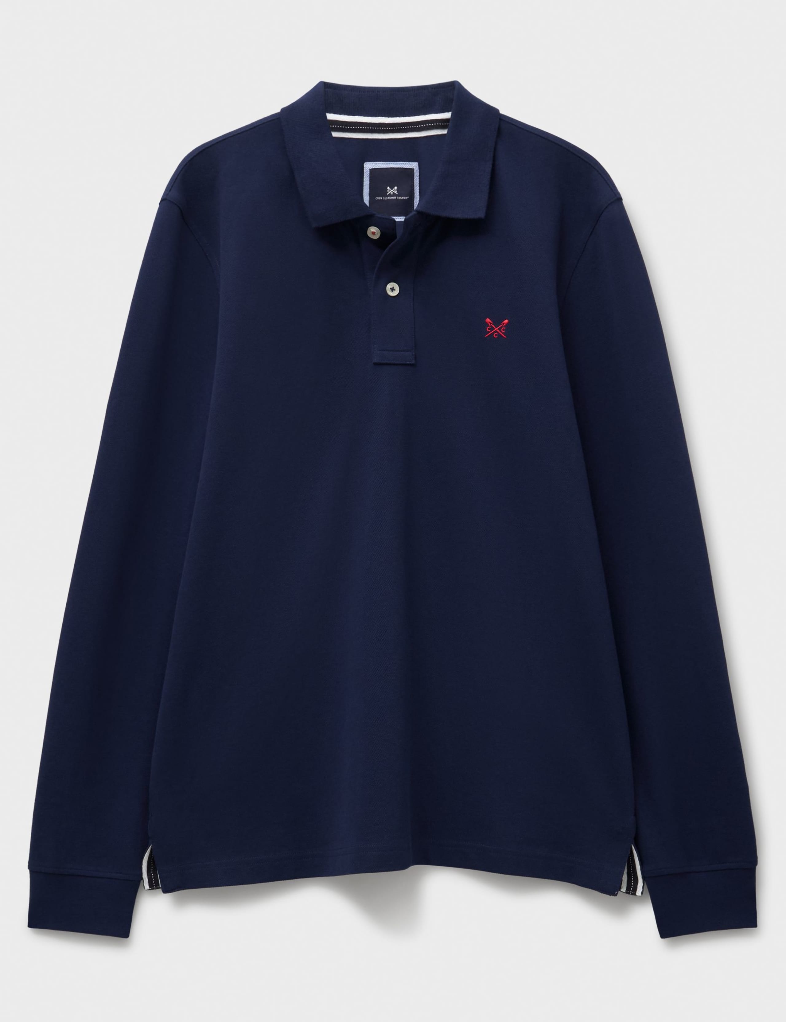 Cotton Rich Pique Long Sleeve Polo Shirt 2 of 5