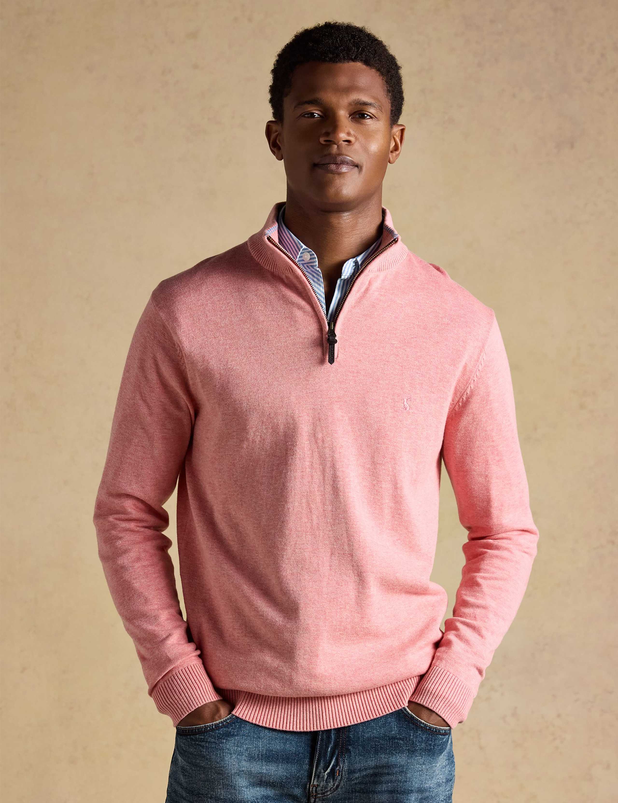 Pure Cotton Half Zip Jumper 3 of 8