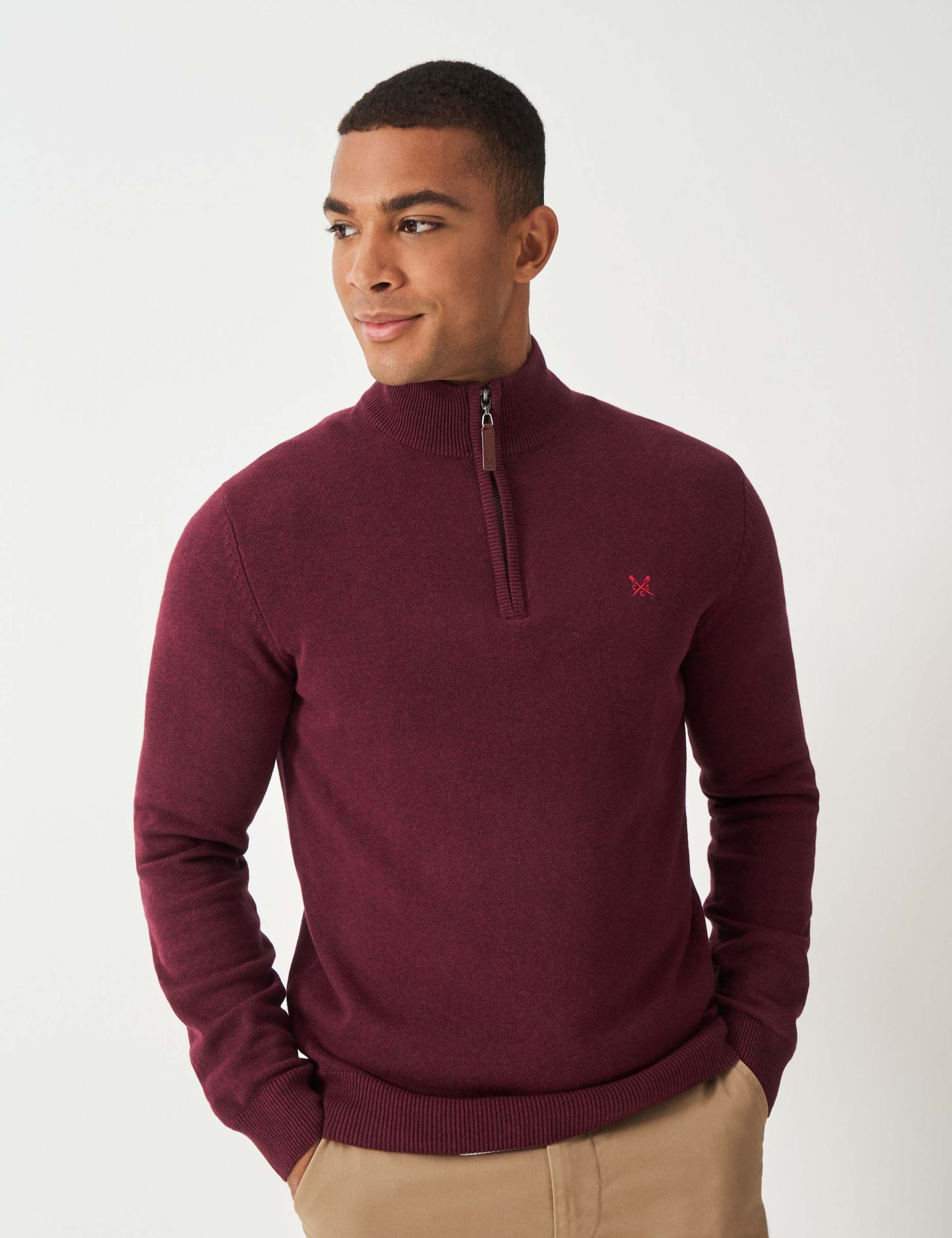 Pure Cotton Half Zip Jumper 3 of 5