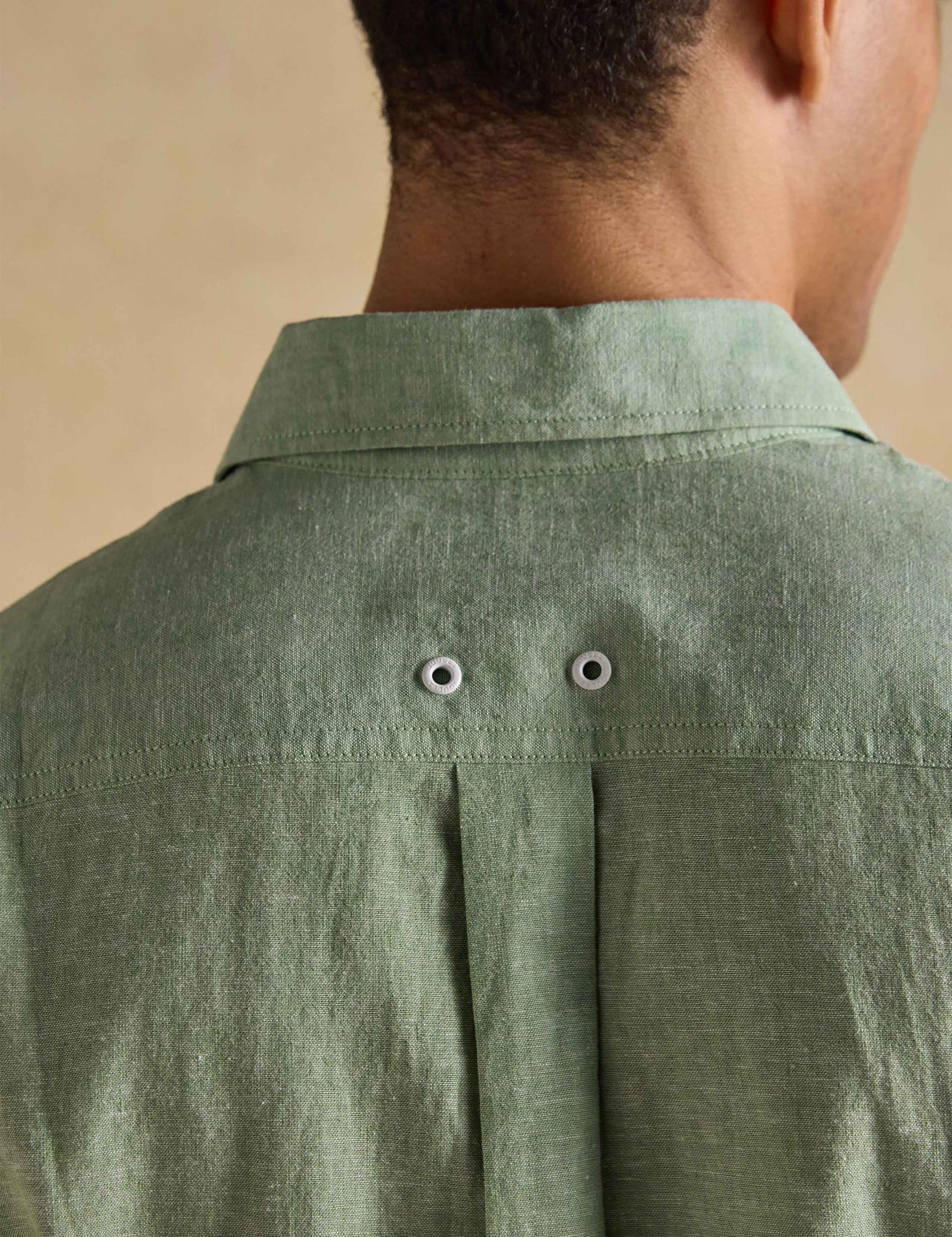 Regular Fit Linen Rich Short Sleeve Shirt 5 of 7