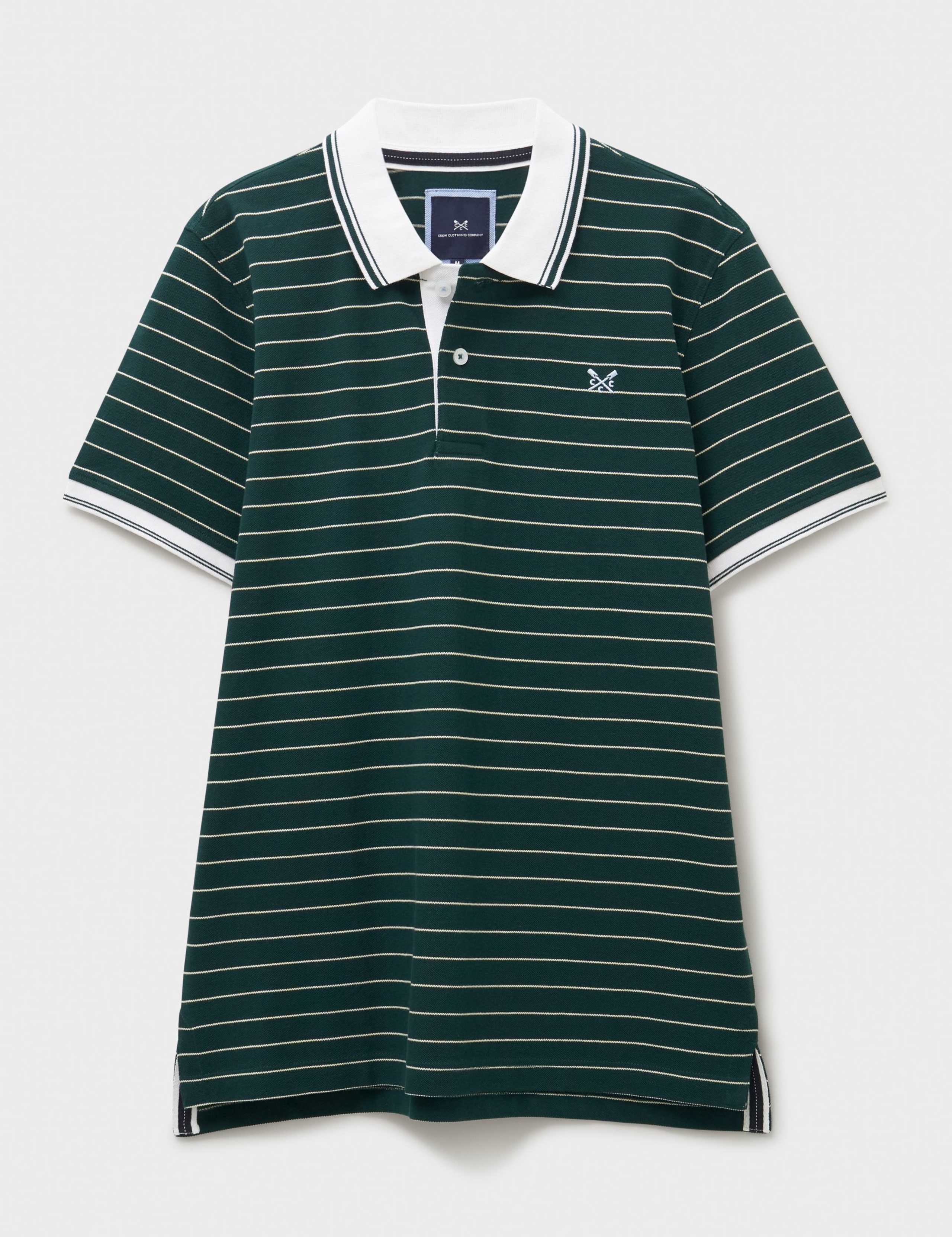 Pure Cotton Tipped Striped Polo Shirt 2 of 6