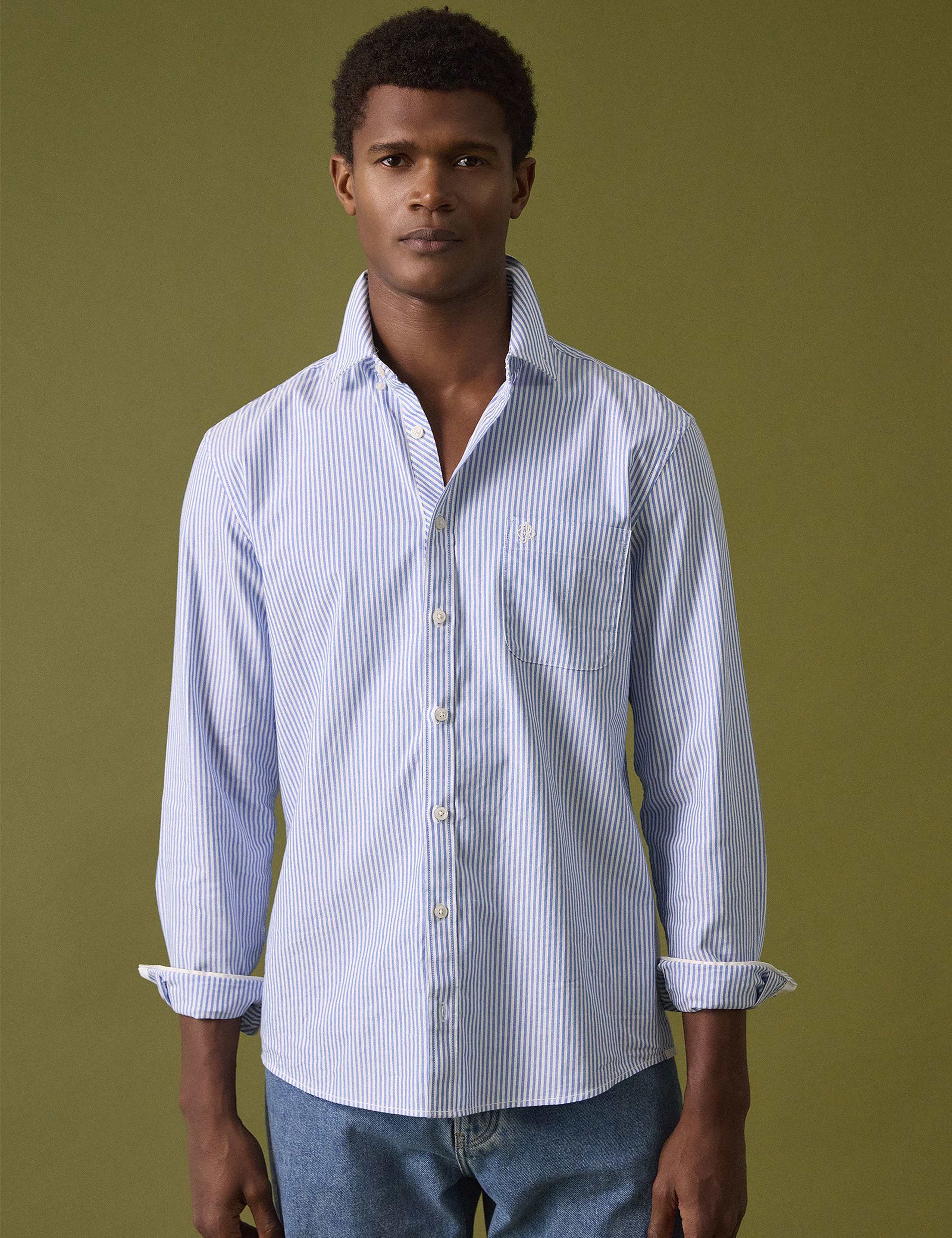 Regular Fit Pure Cotton Striped Oxford Shirt 3 of 12