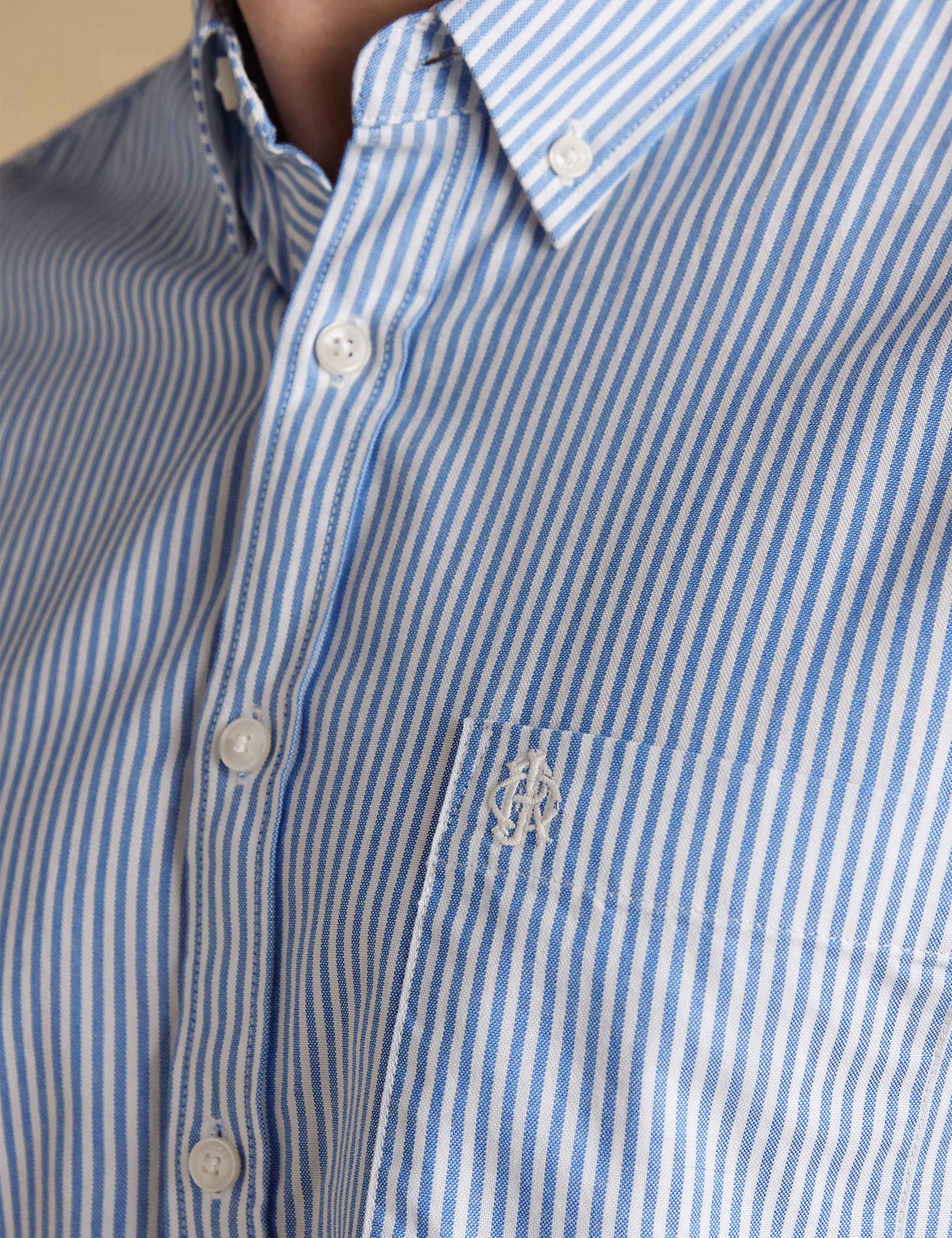Regular Fit Pure Cotton Striped Oxford Shirt 8 of 12