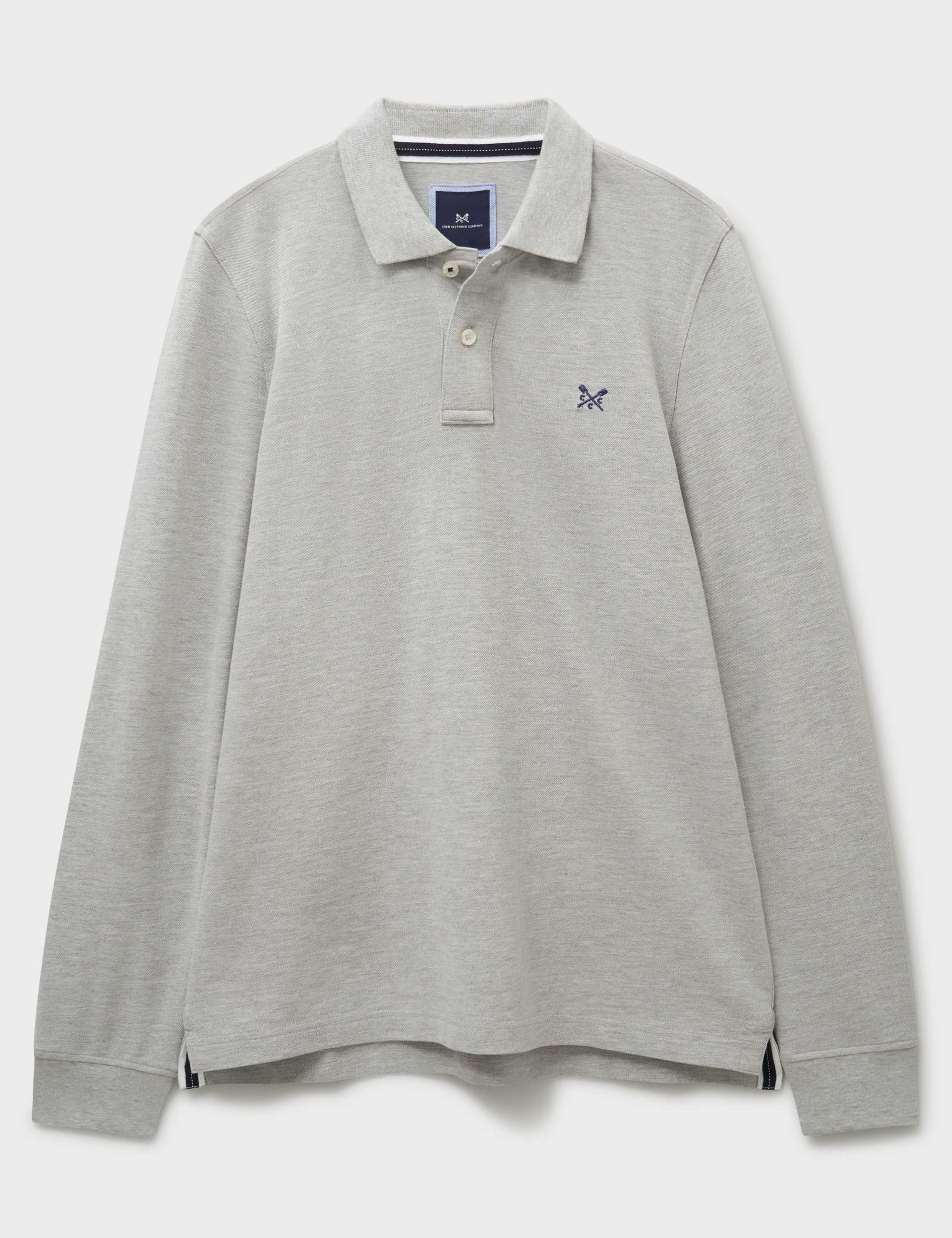 Cotton Rich Pique Long Sleeve Polo Shirt 2 of 5