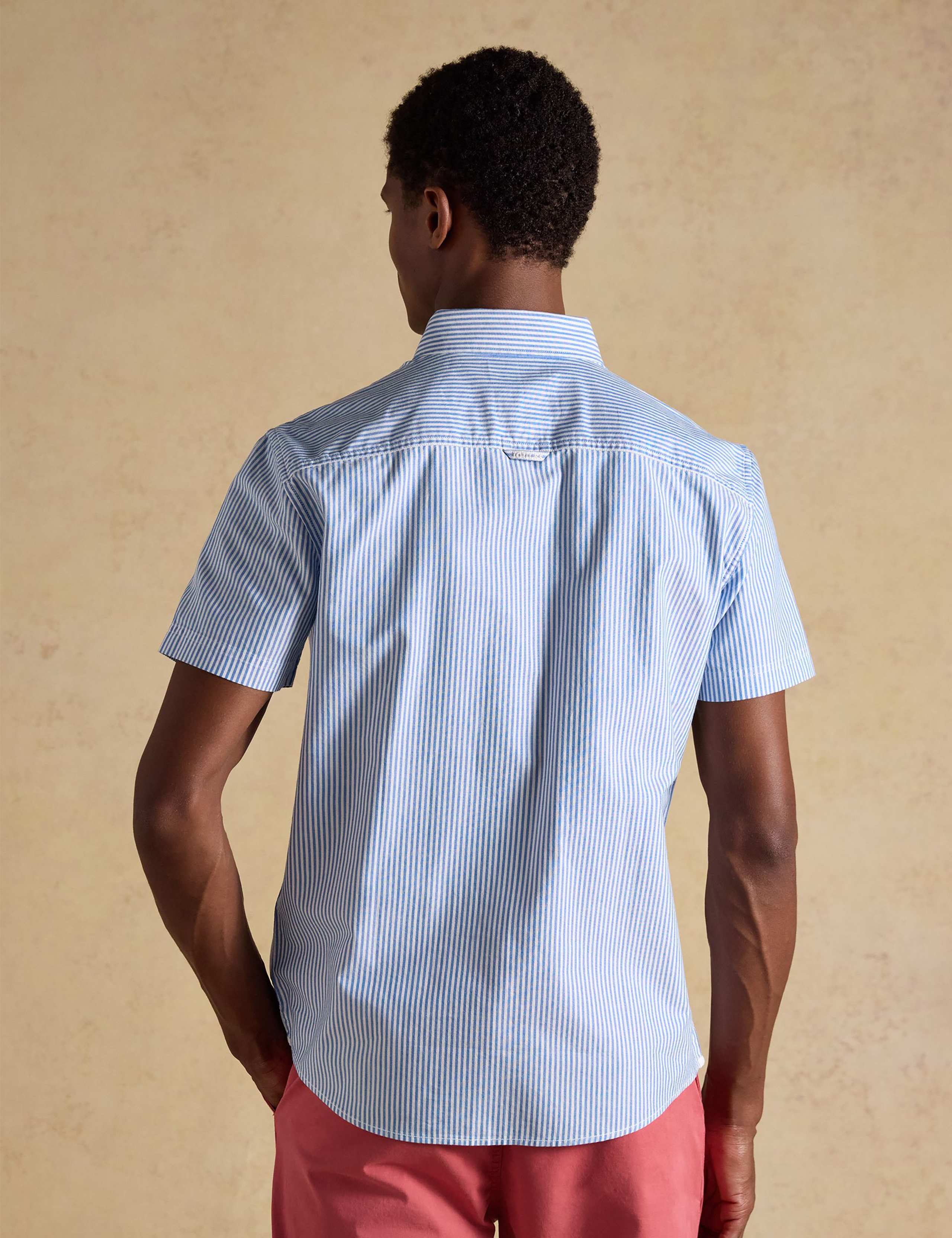 Regular Fit Striped Short Sleeve Oxford Shirt 5 of 9