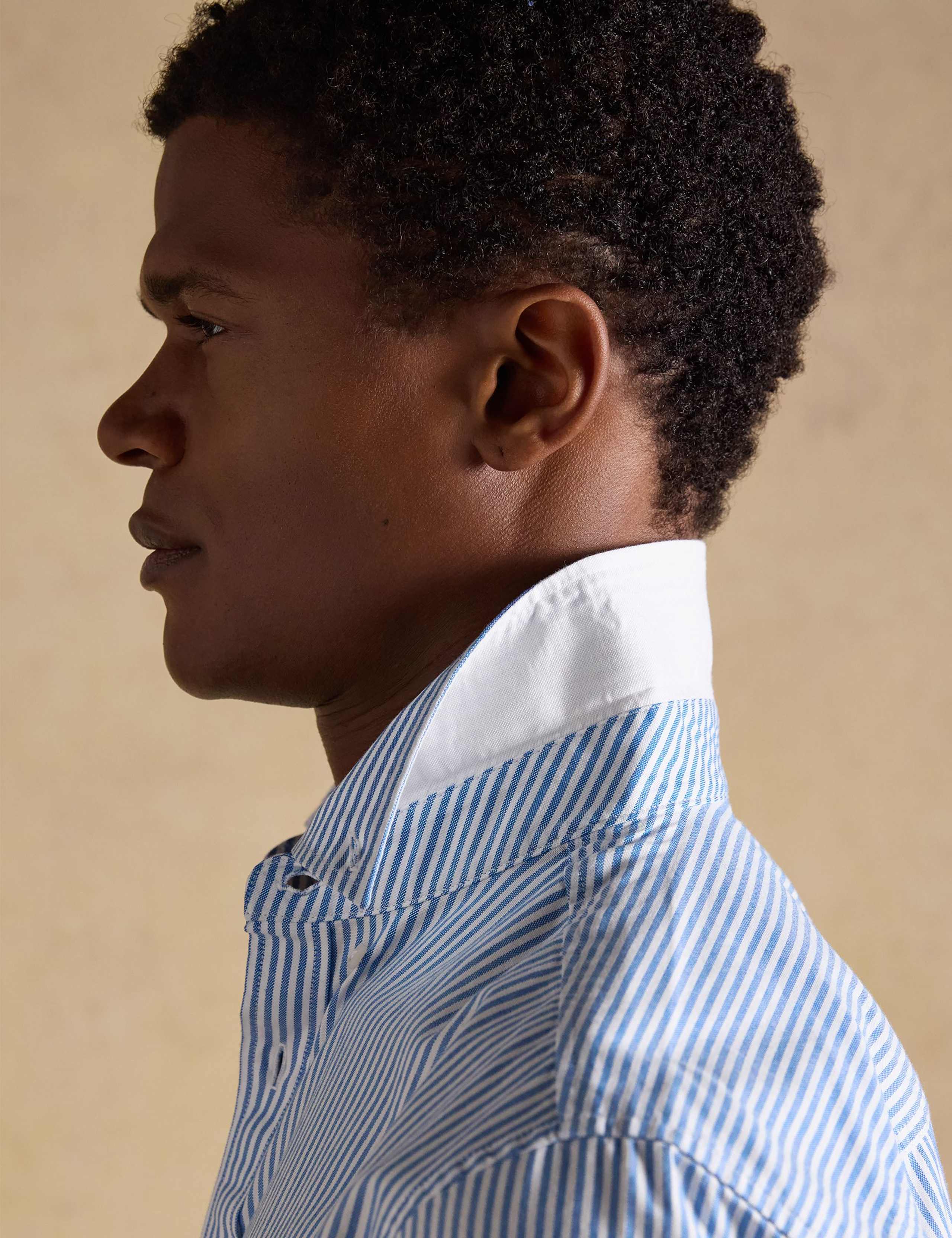 Regular Fit Striped Short Sleeve Oxford Shirt 6 of 9