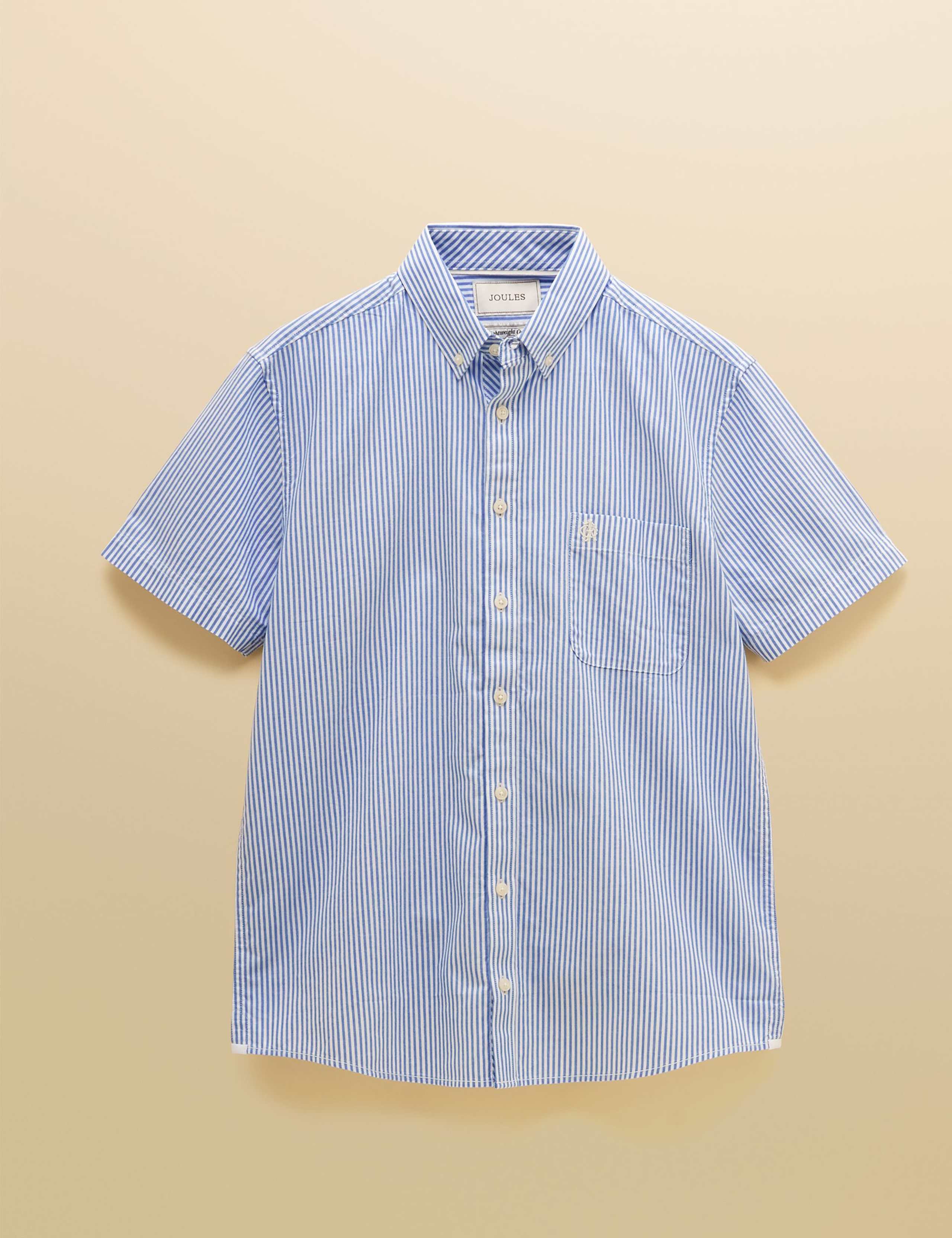 Regular Fit Striped Short Sleeve Oxford Shirt 2 of 9