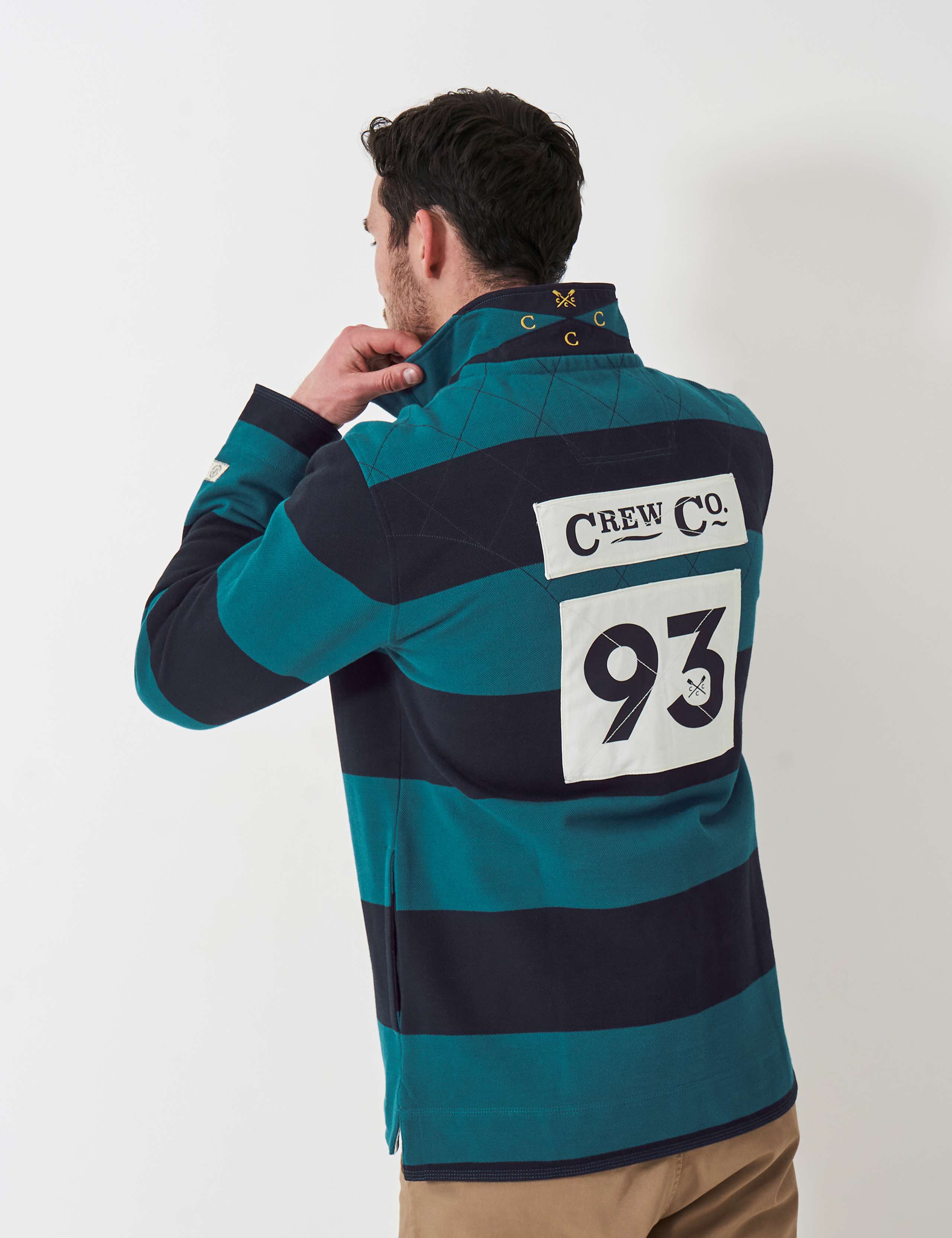 Cotton Rich Striped Half Zip Sweatshirt 3 of 4