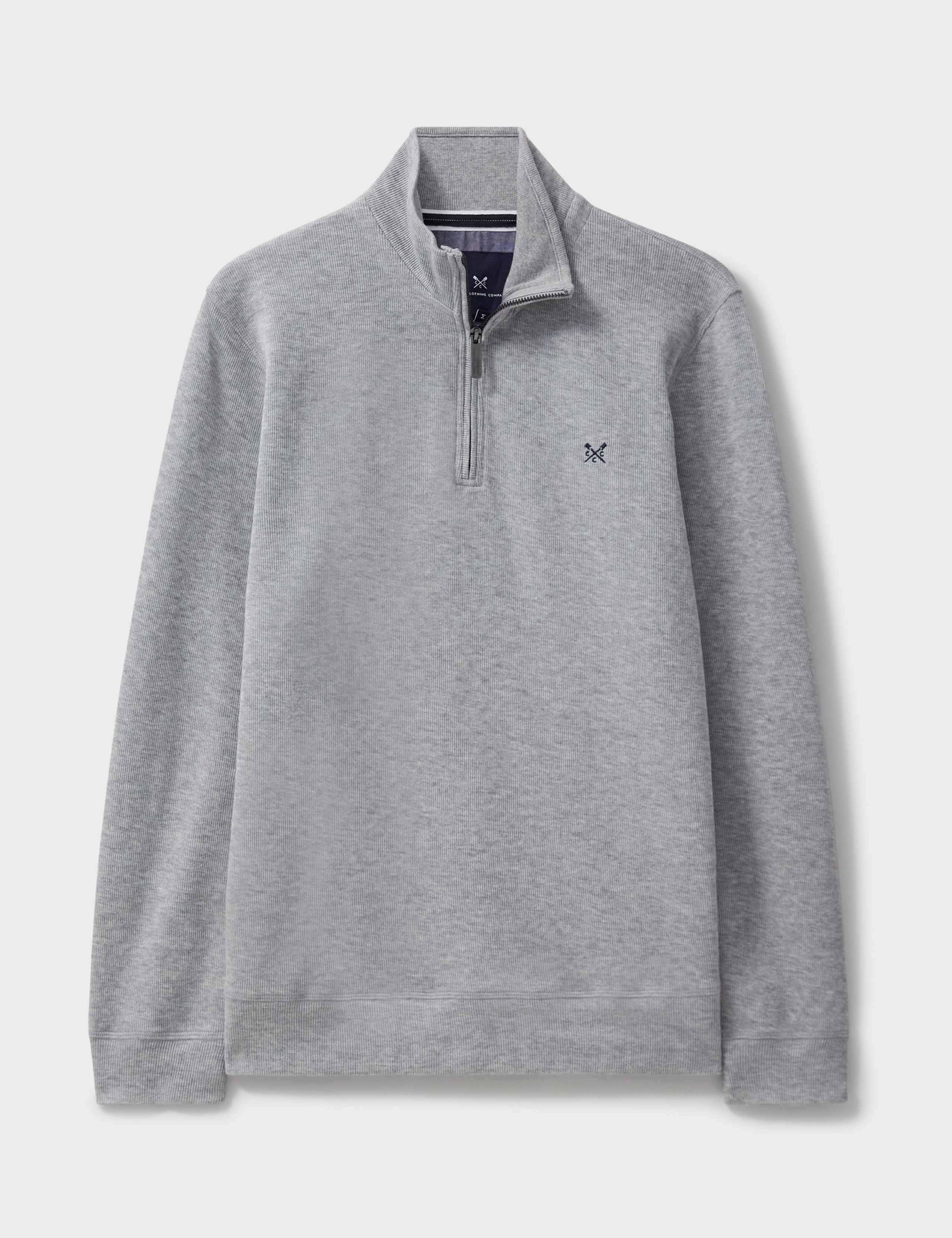 Pure Cotton Ribbed Half Zip Sweatshirt 2 of 5