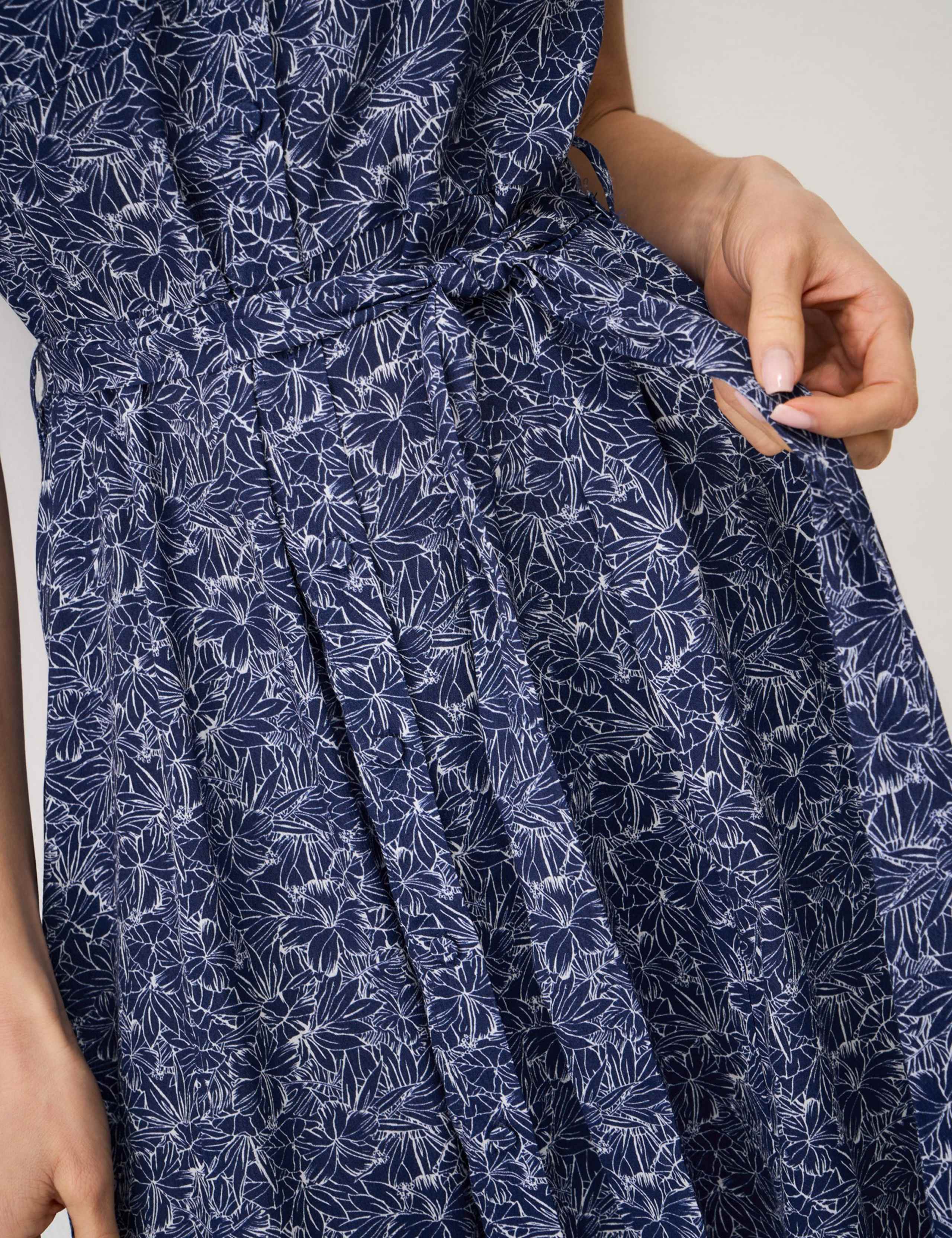 Floral Belted Midi Shirt Dress 5 of 5