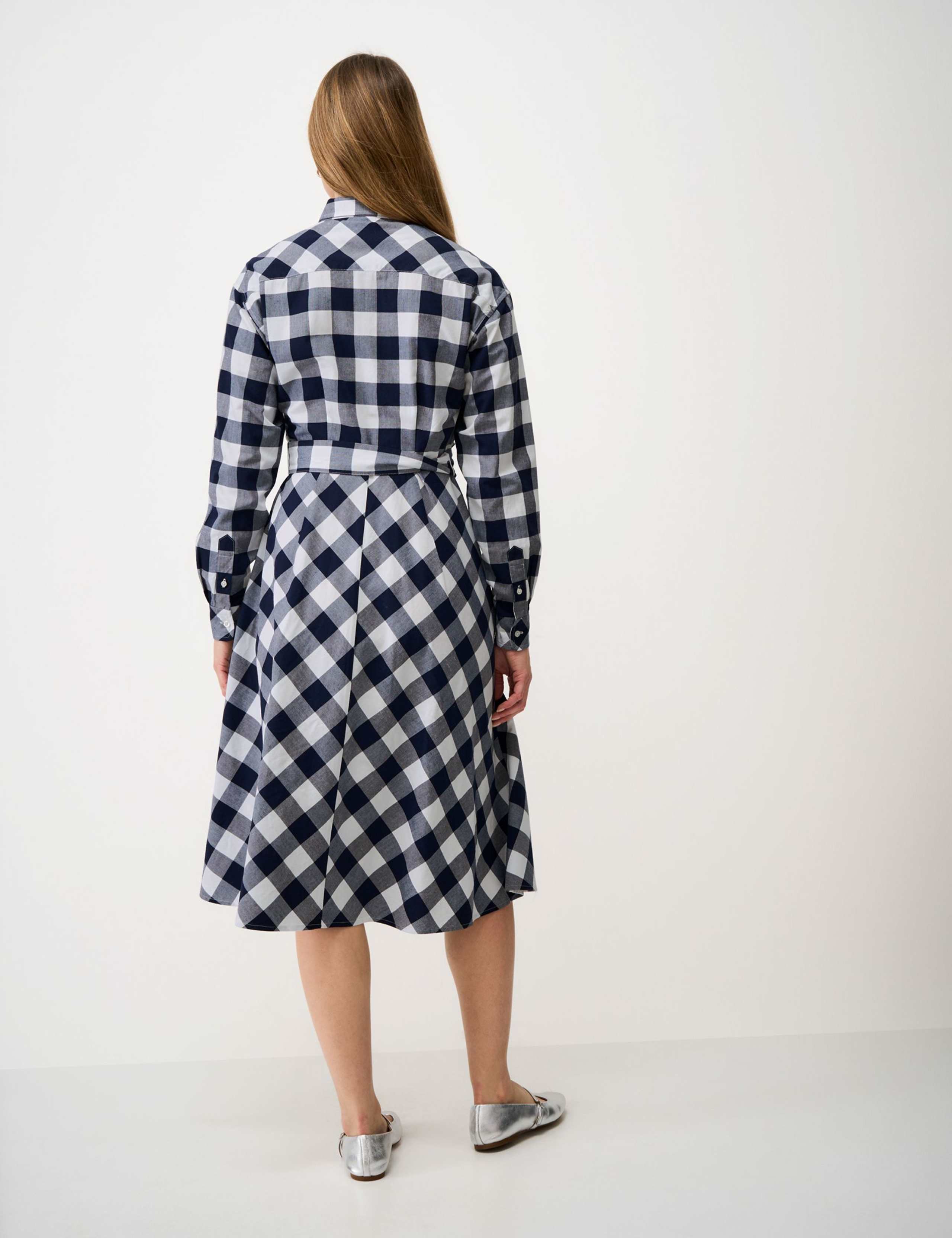 Belted Midi Shirt Dress with Linen 5 of 5