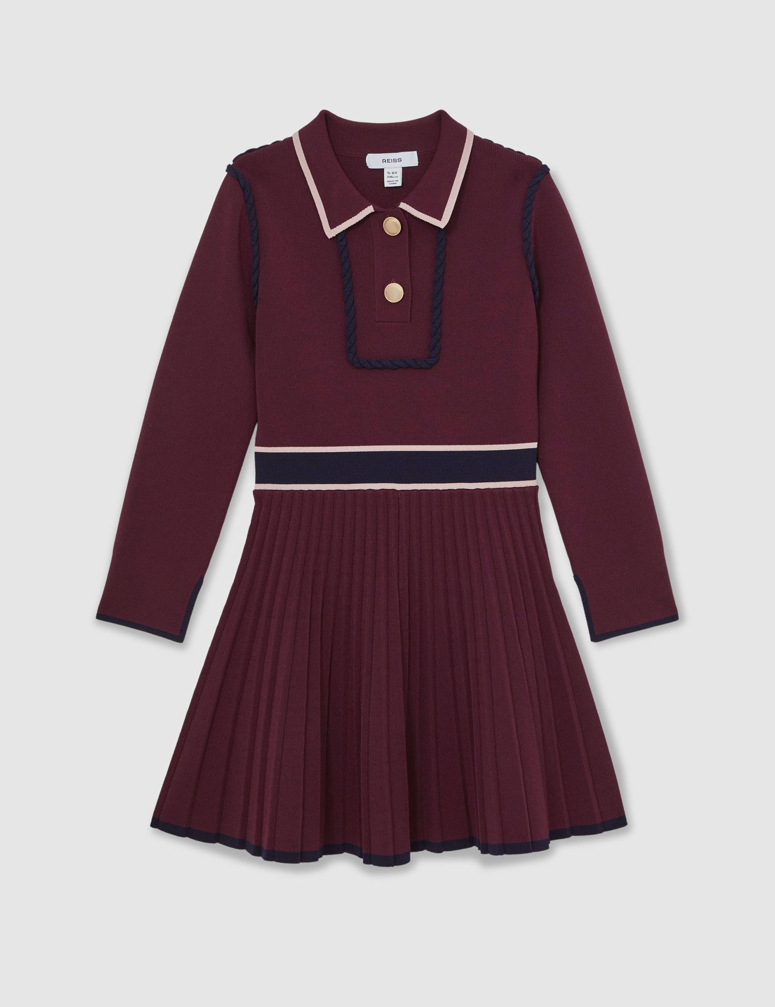 Knitted Collared Dress (3-14 Yrs) 2 of 4