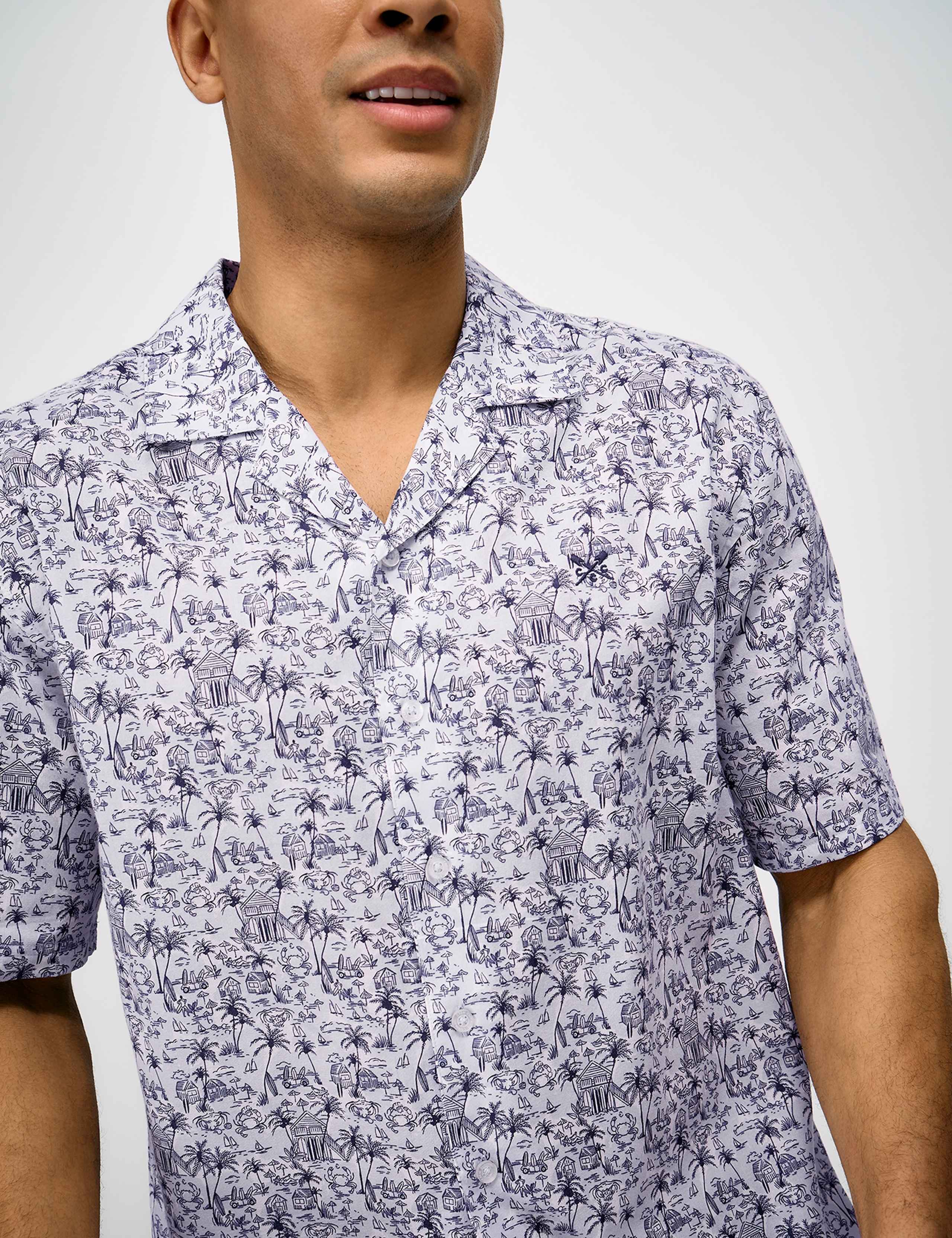 Relaxed Fit Pure Cotton Tropical Short Sleeve Shirt 3 of 4