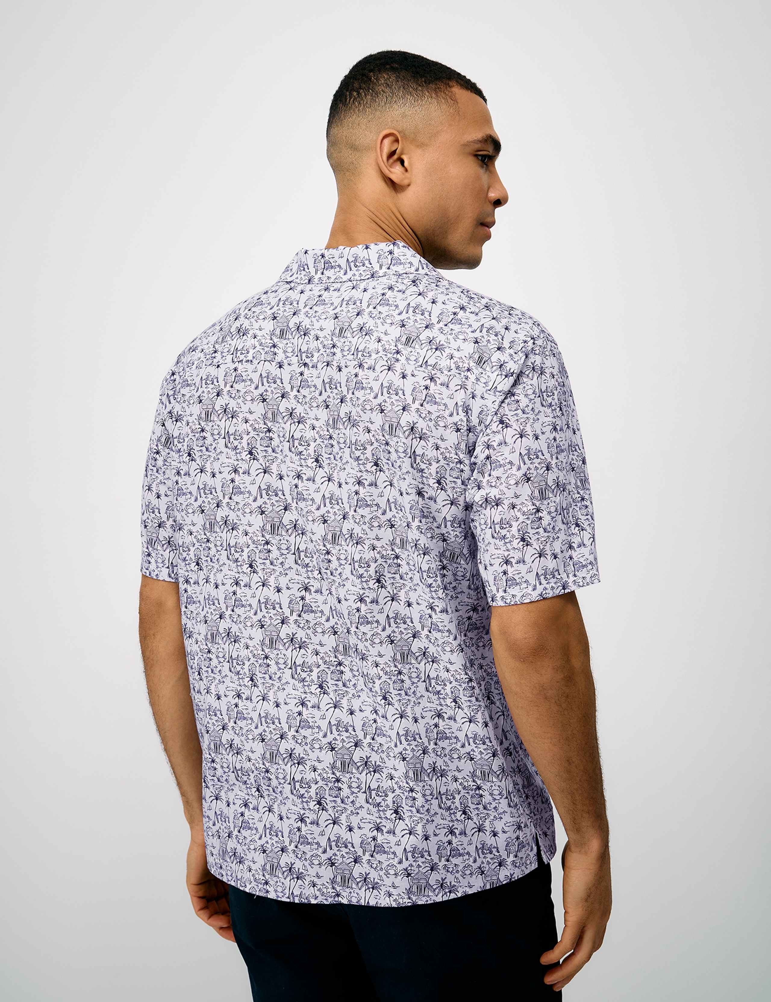 Relaxed Fit Pure Cotton Tropical Short Sleeve Shirt 4 of 4
