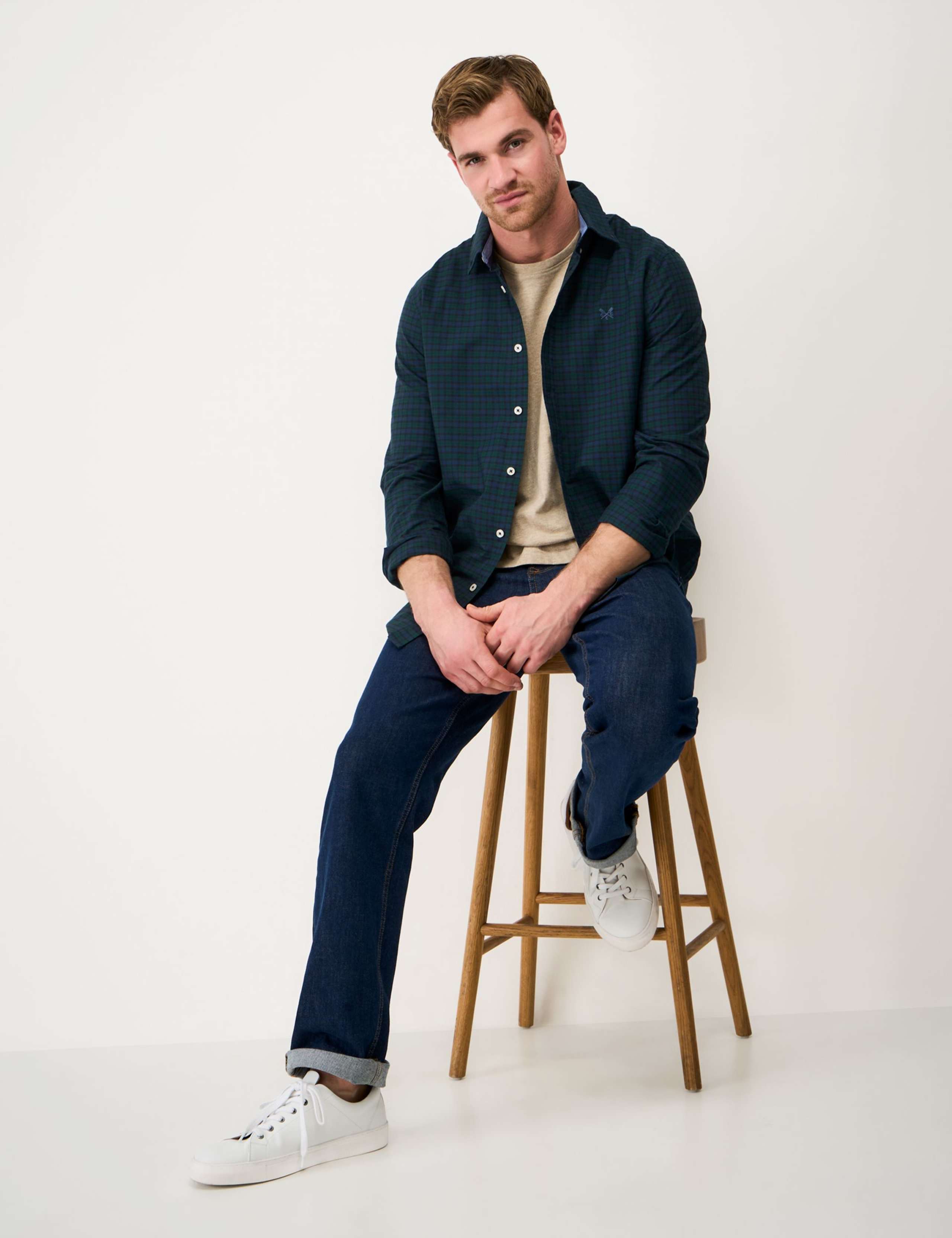 Pure Cotton Check Oxford Shirt 1 of 5