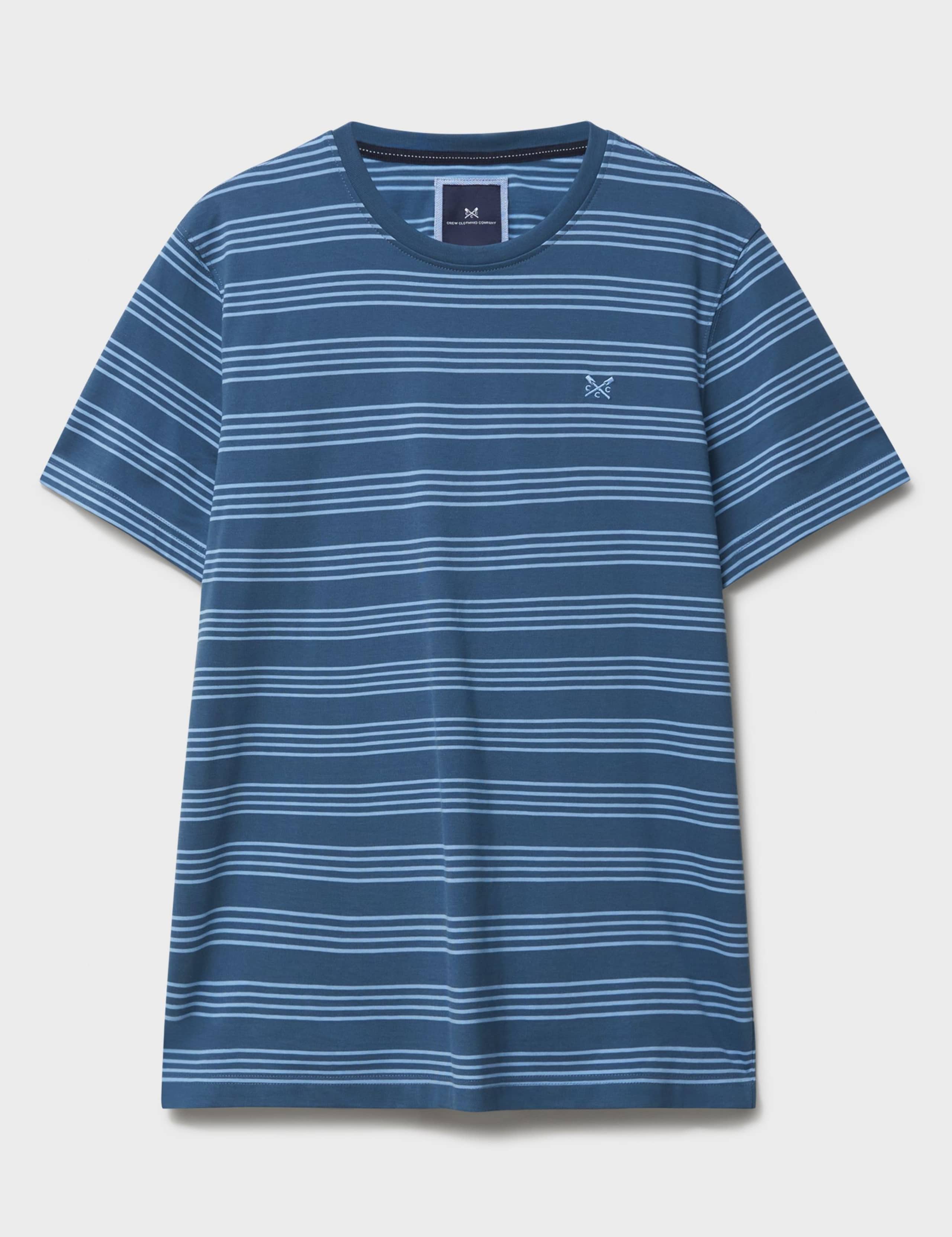 Pure Cotton Striped Crew Neck T-Shirt 2 of 5