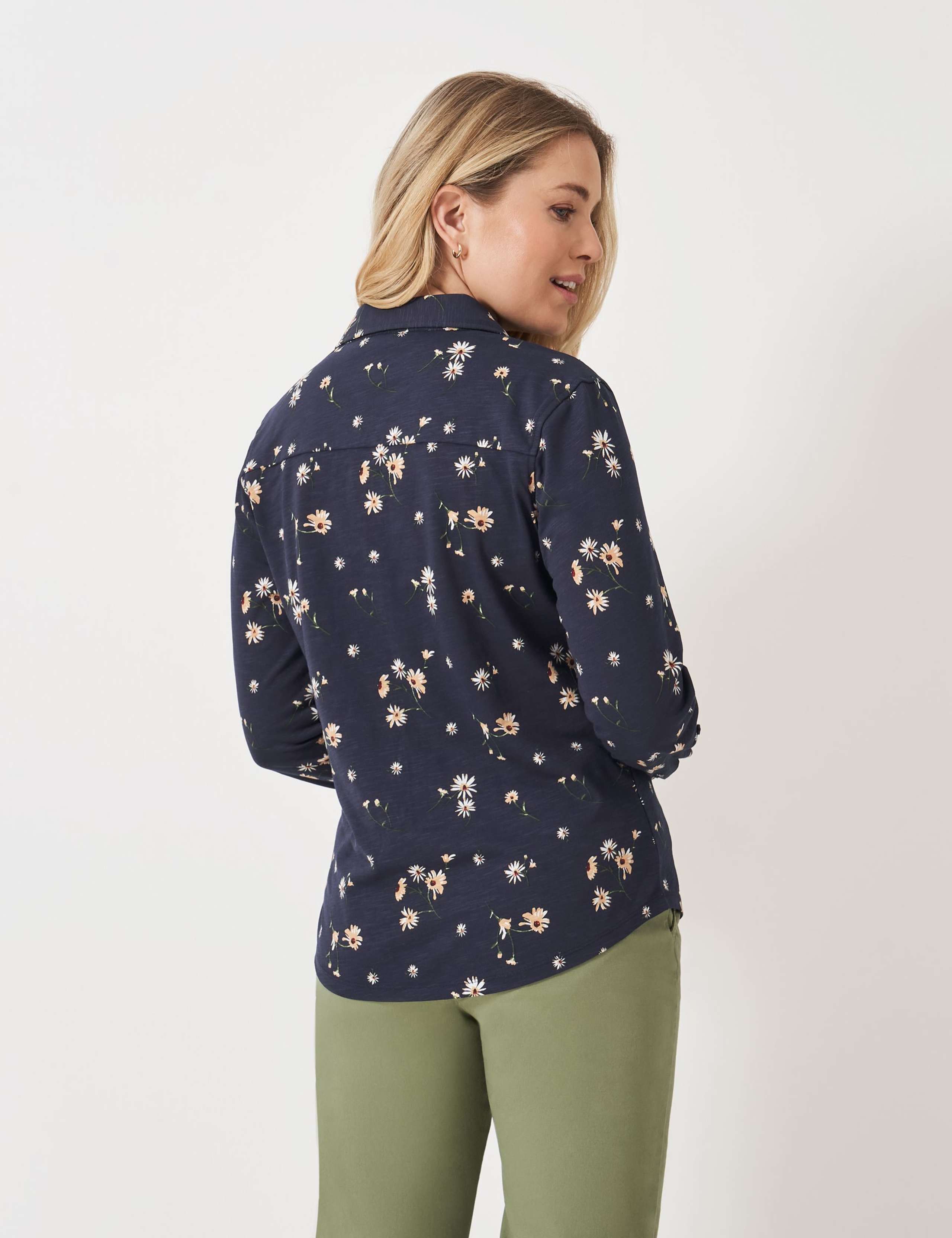 Pure Cotton Floral Collared Shirt 3 of 5