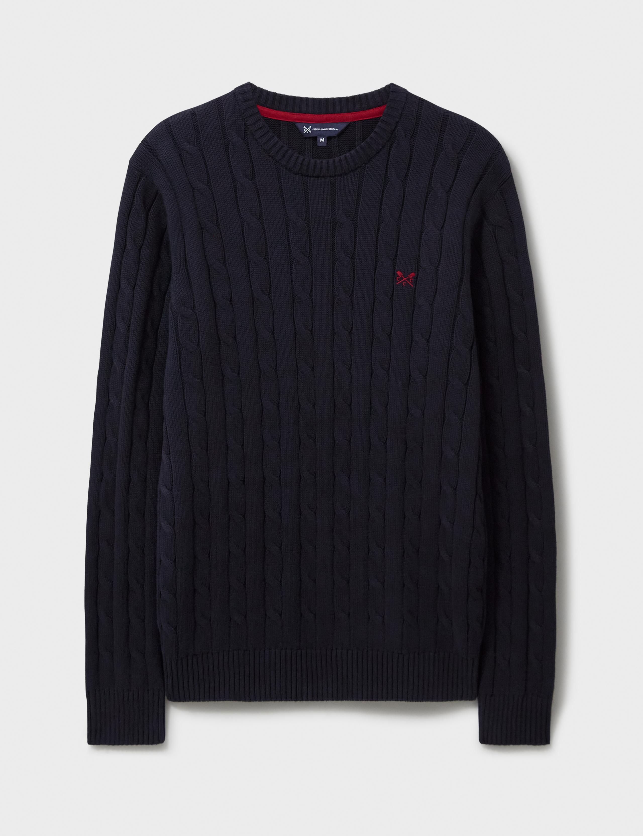 Pure Cotton Cable Crew Neck Jumper 2 of 5