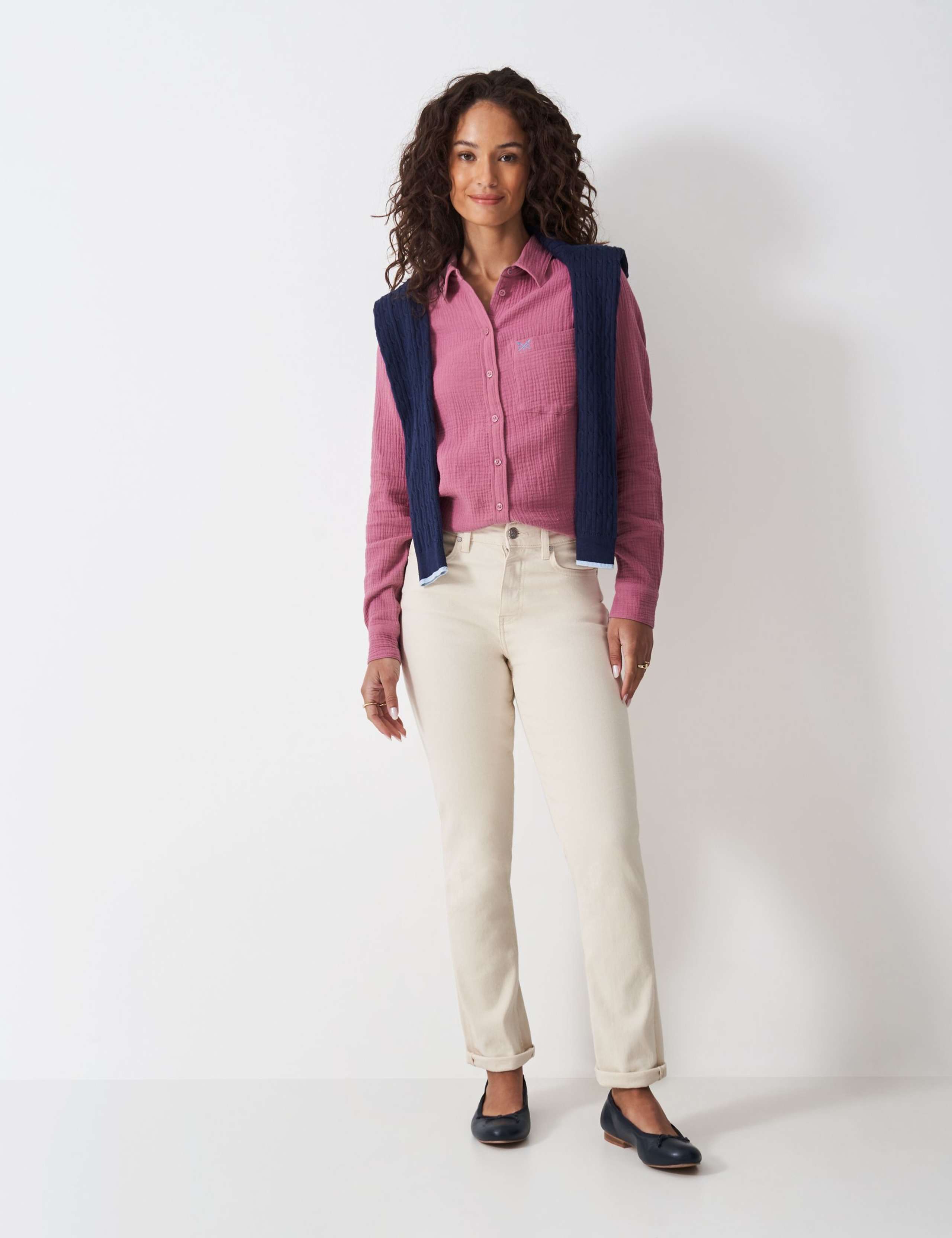 Pure Cotton Textured Button Through Shirt 1 of 5