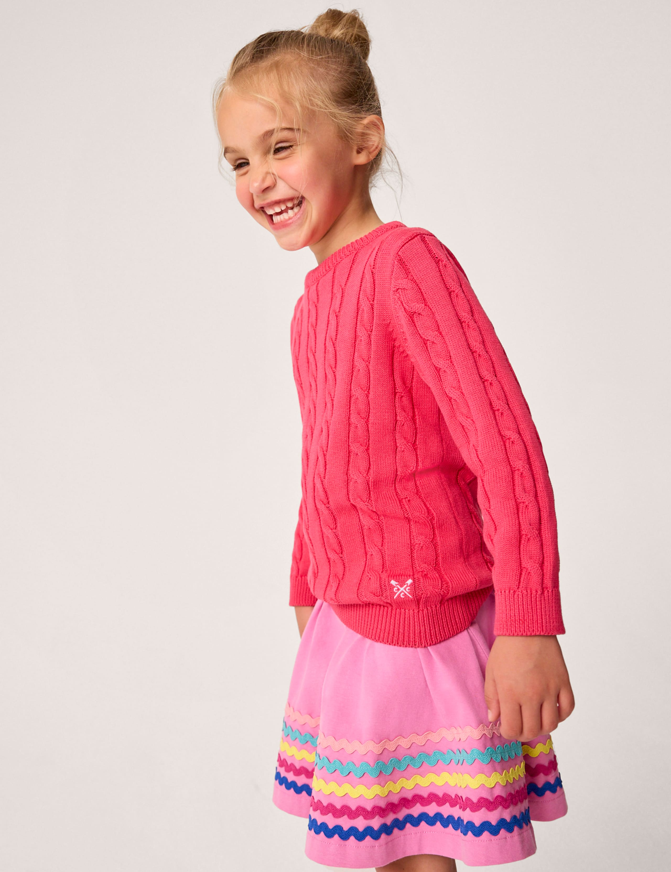 Pure Cotton Cable Knit Jumper (3-12 Yrs) 2 of 2