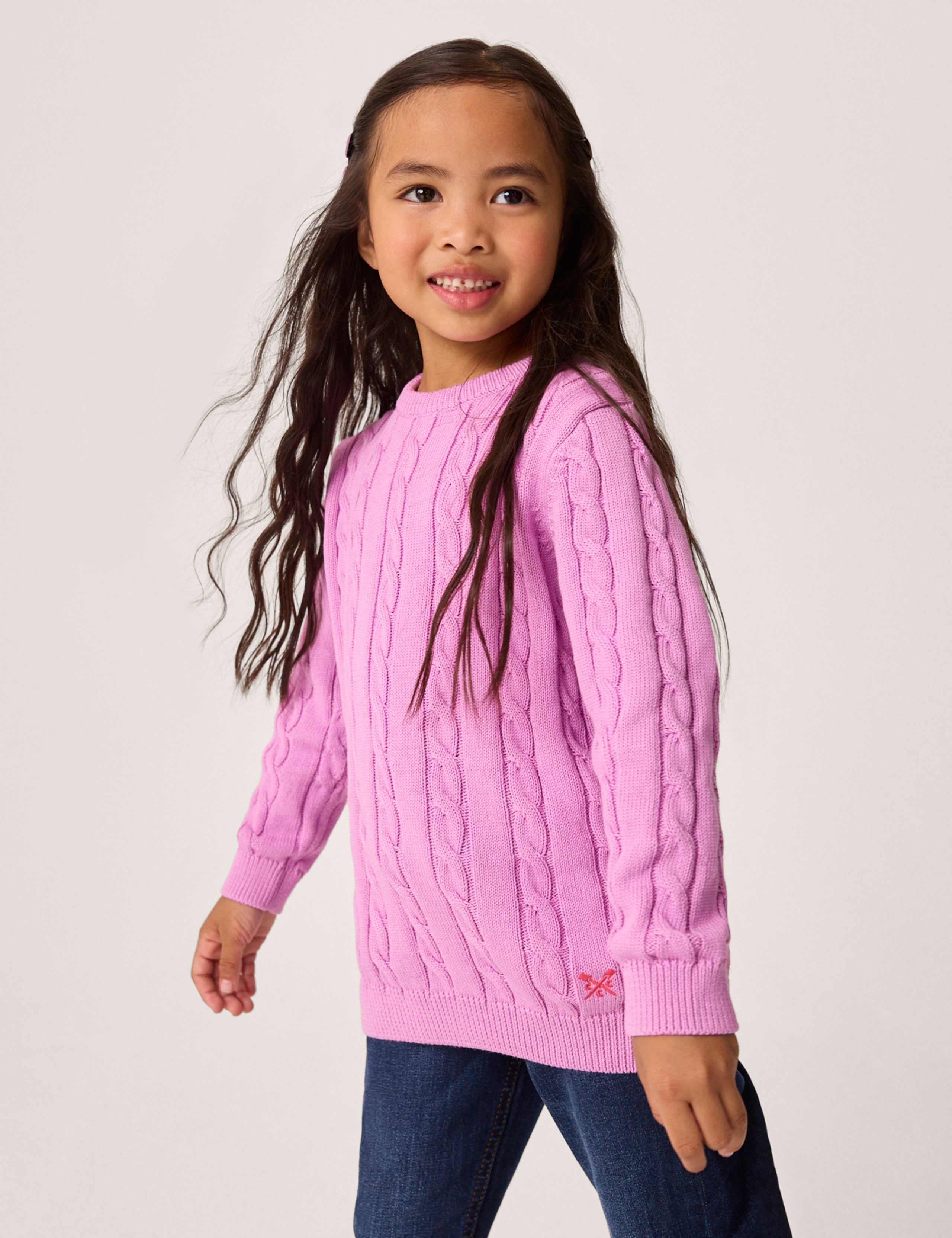 Pure Cotton Cable Knit Jumper (3-12 Yrs) 2 of 2