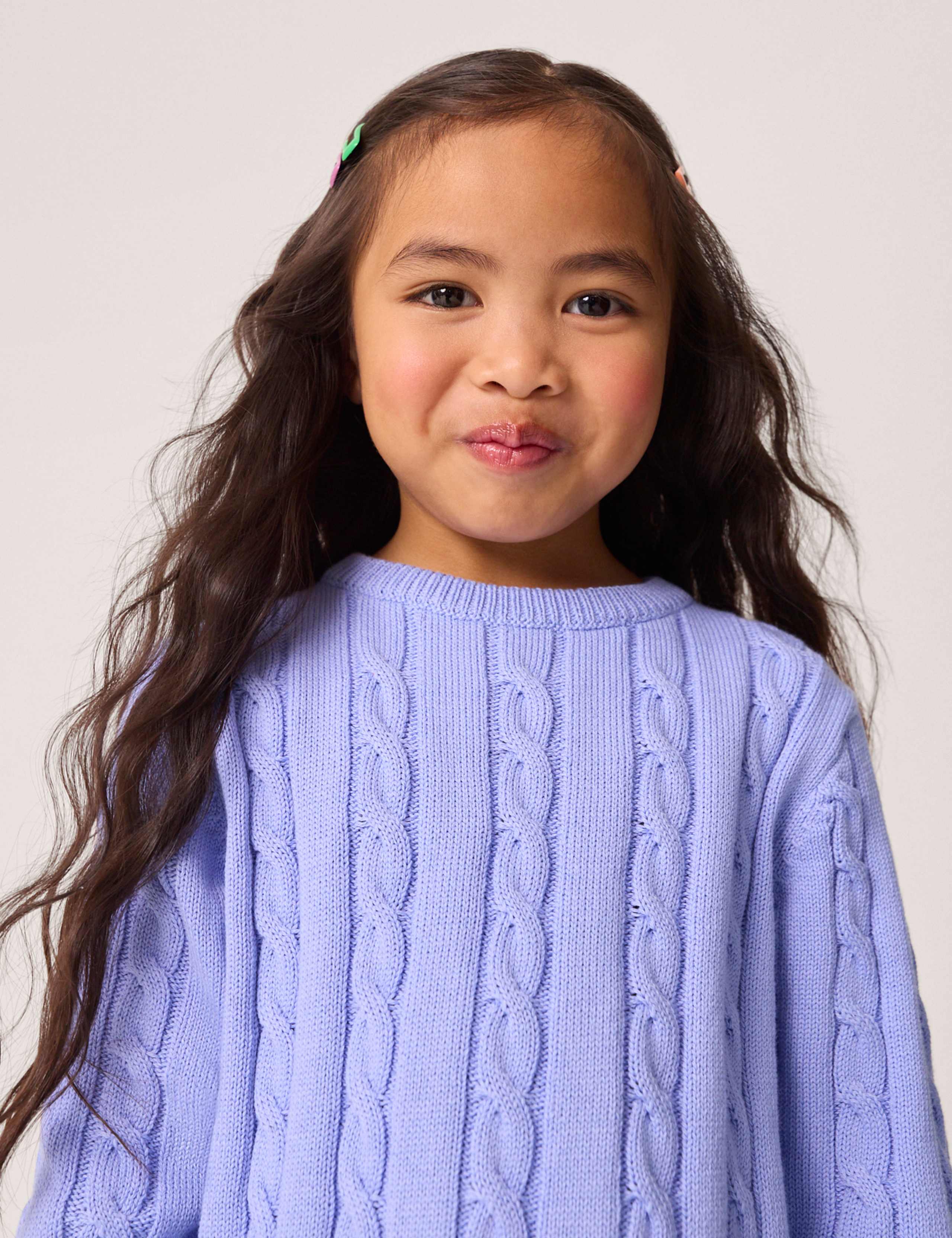 Pure Cotton Cable Knit Jumper (3-12 Yrs) 2 of 2
