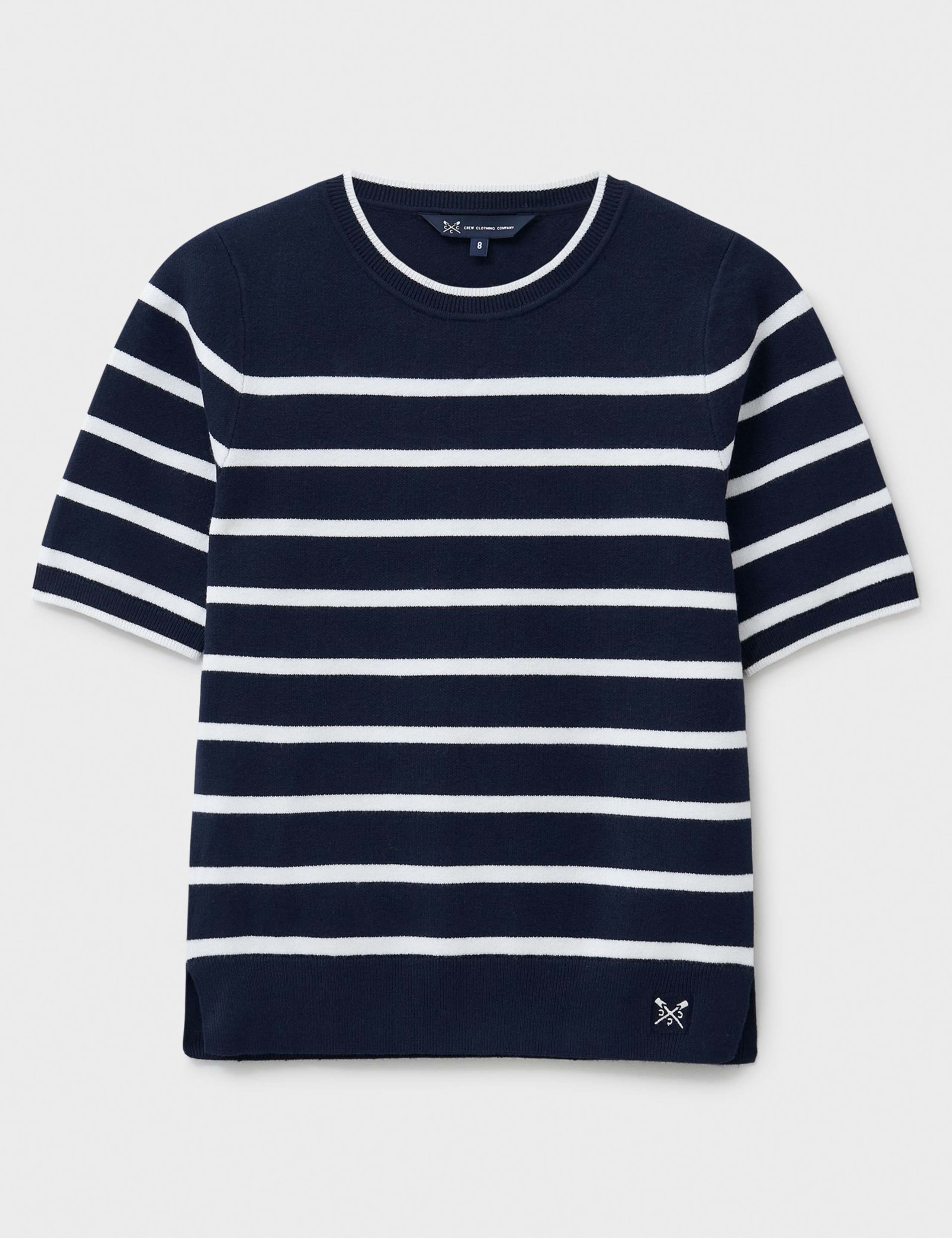 Striped Crew Neck Knitted Top 2 of 5