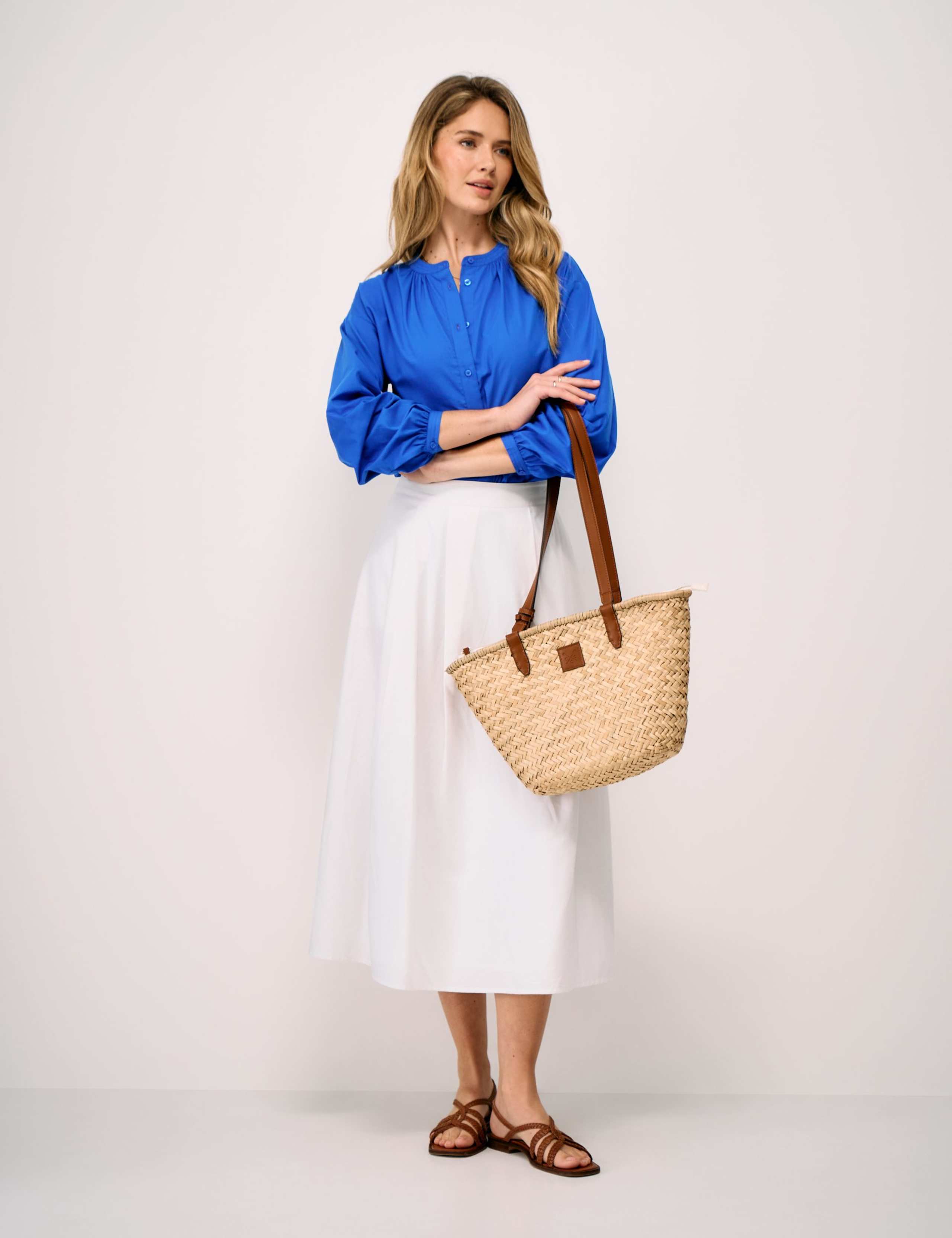 Pure Cotton Button Through Blouse 4 of 5