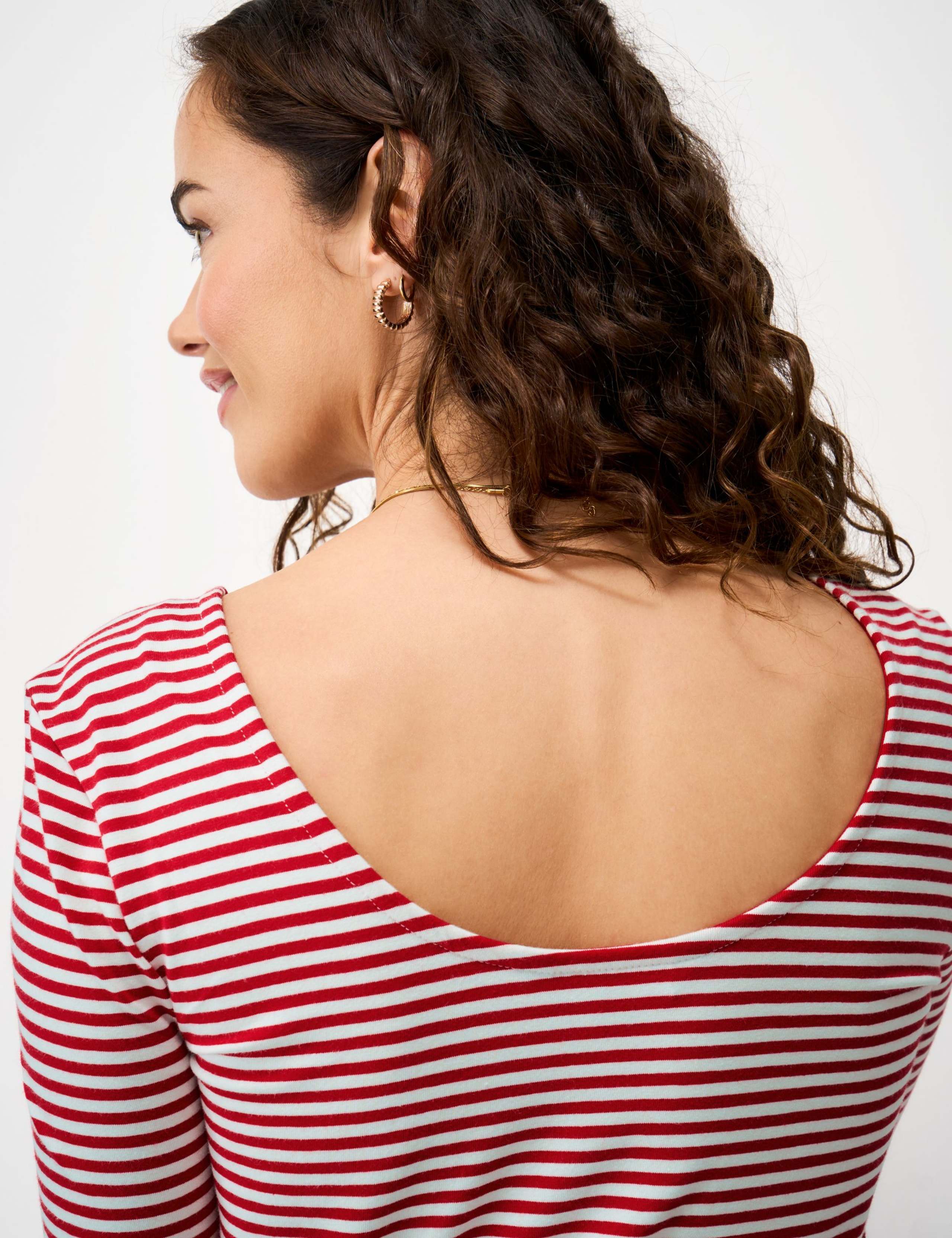 Jersey Striped Scoop Neck Top 5 of 5