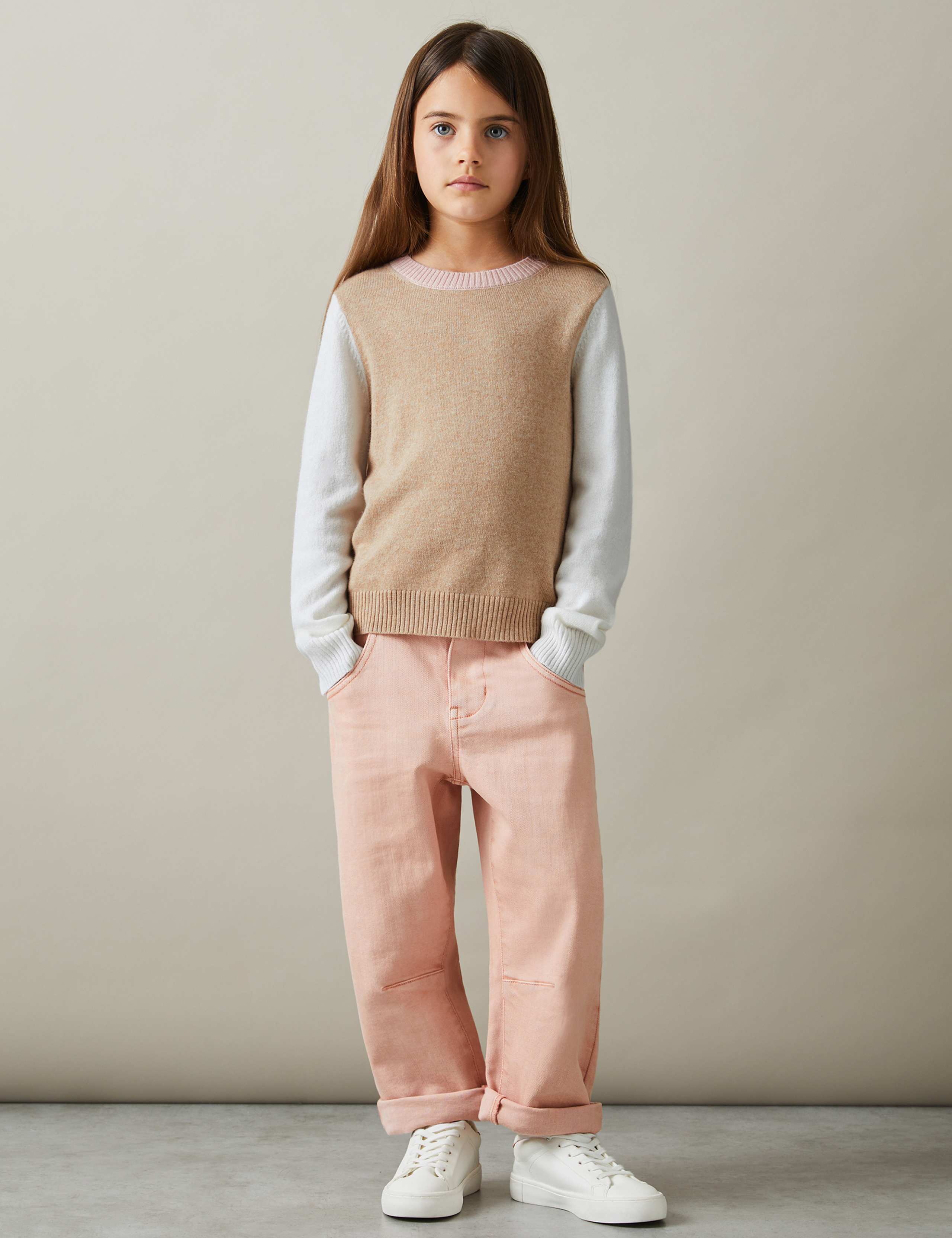 Wool Blend Colour Block Jumper (4-14 Yrs) 1 of 4