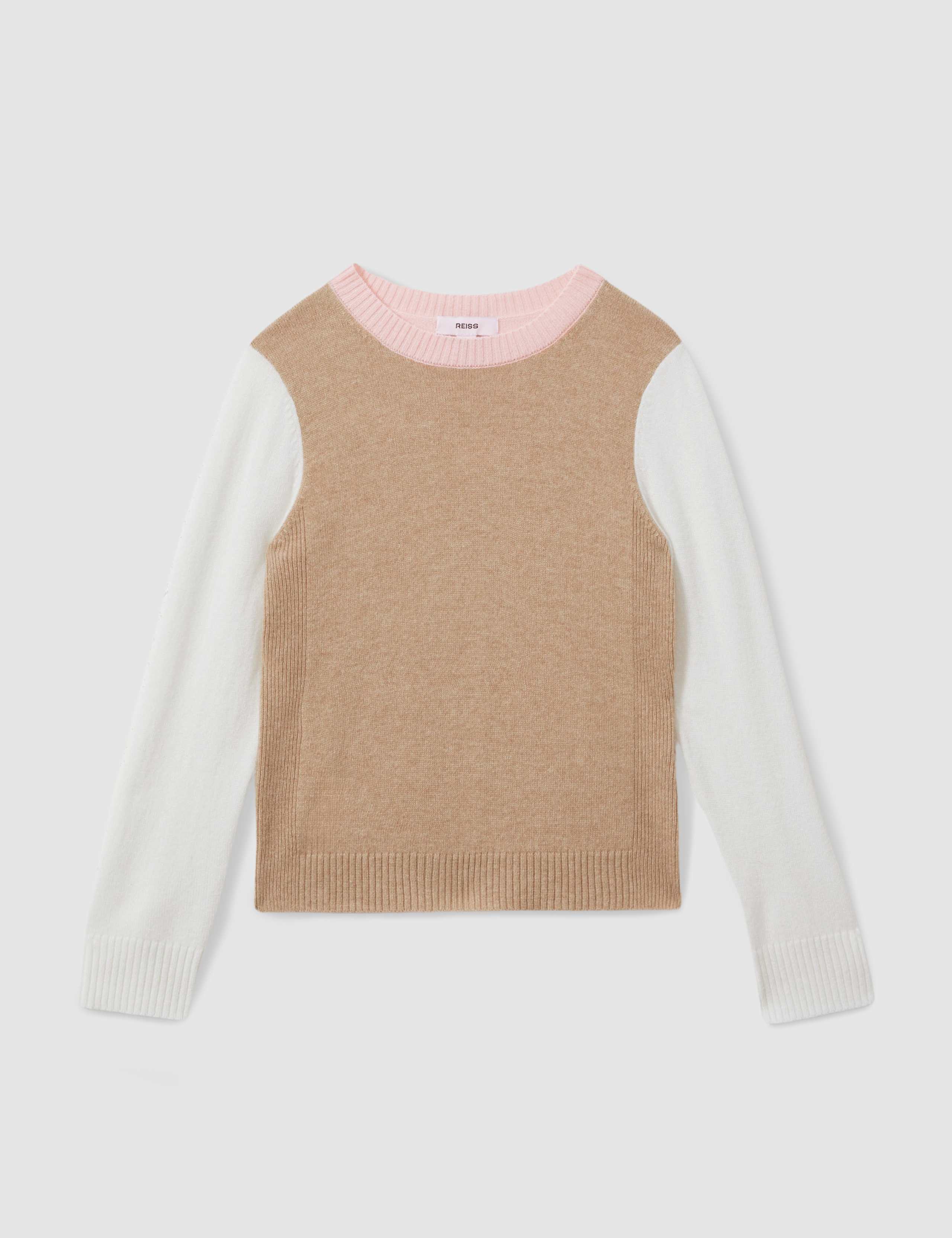 Wool Blend Colour Block Jumper (4-14 Yrs) 2 of 4