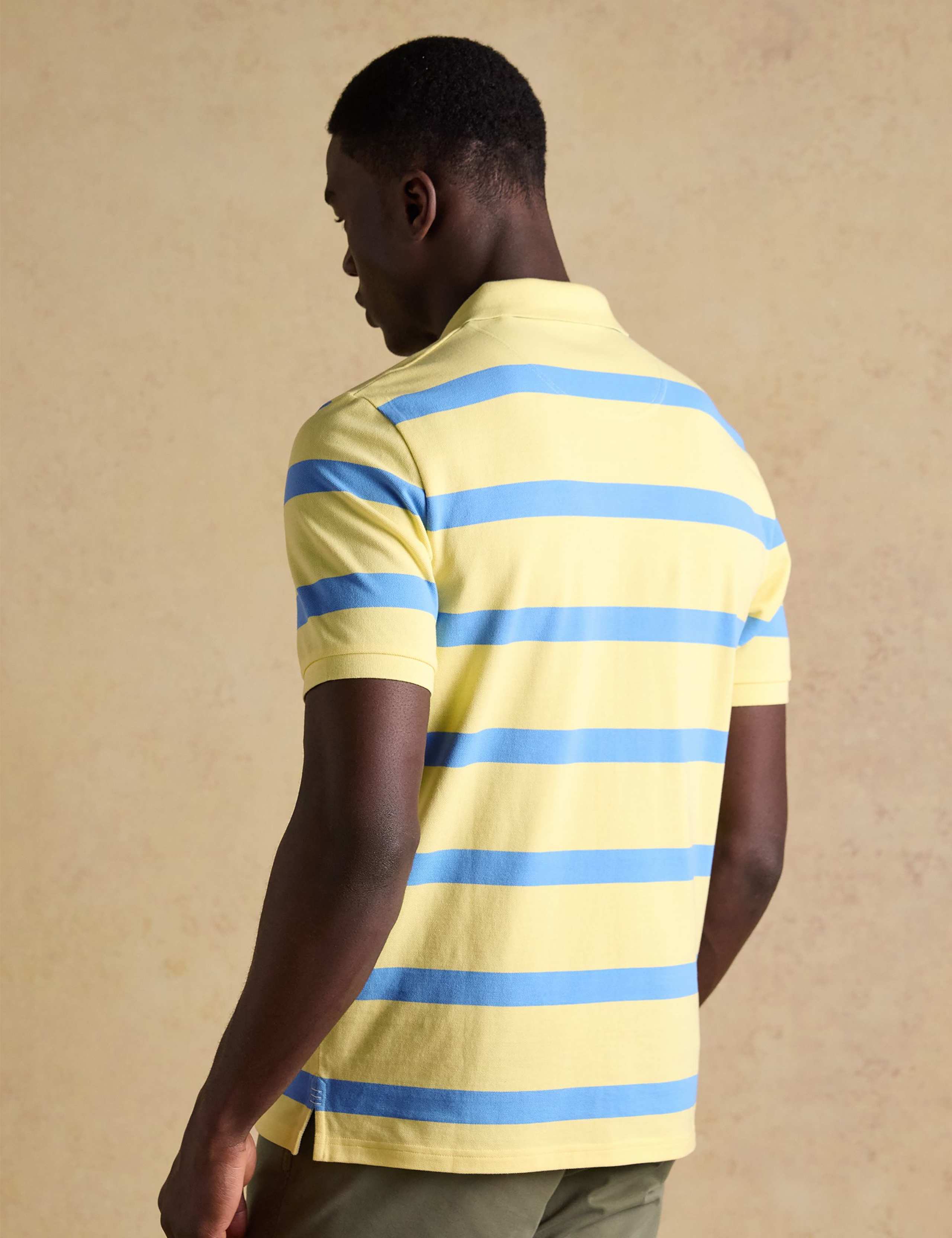 Pure Cotton Pique Striped Polo Shirt 3 of 8
