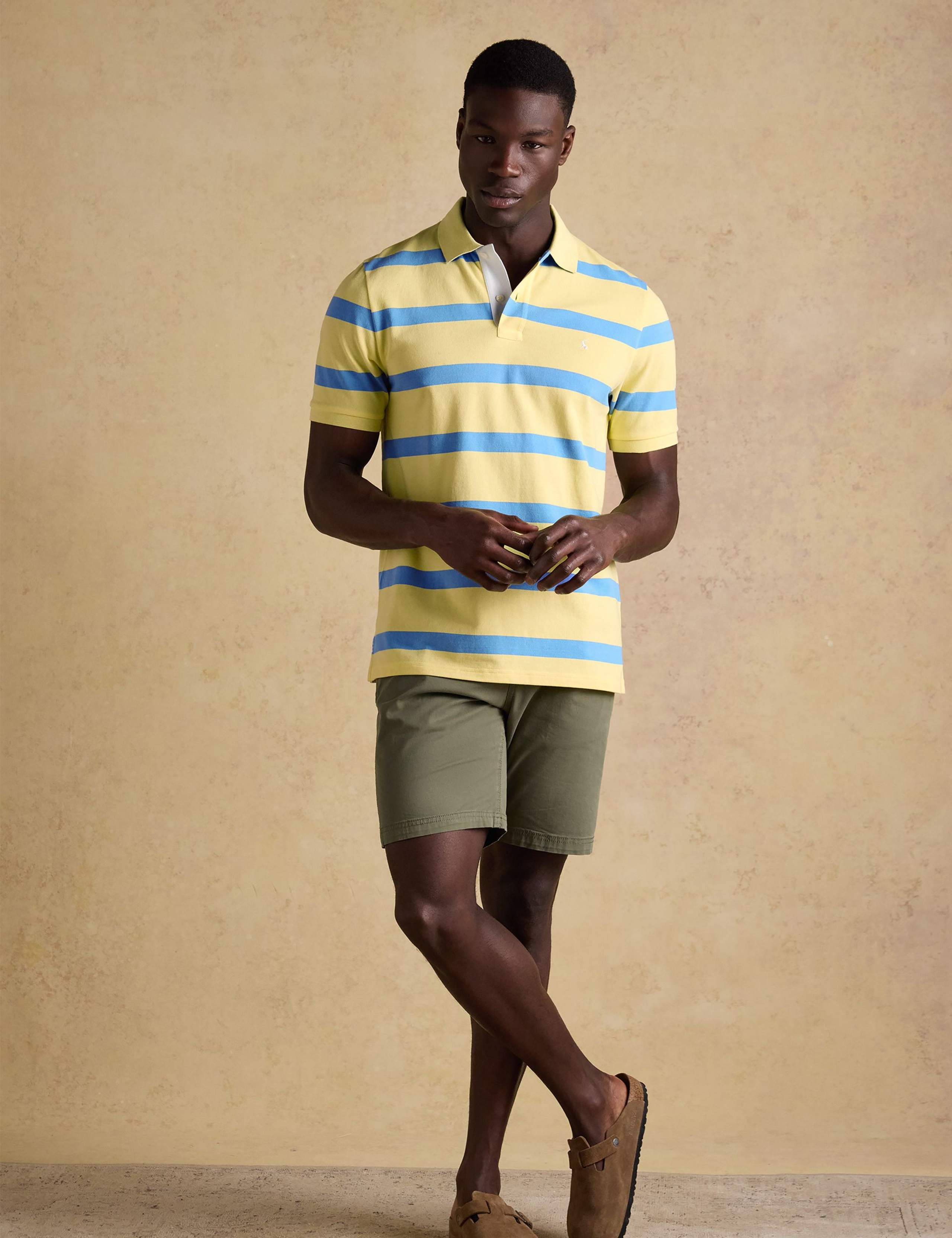 Pure Cotton Pique Striped Polo Shirt 4 of 8