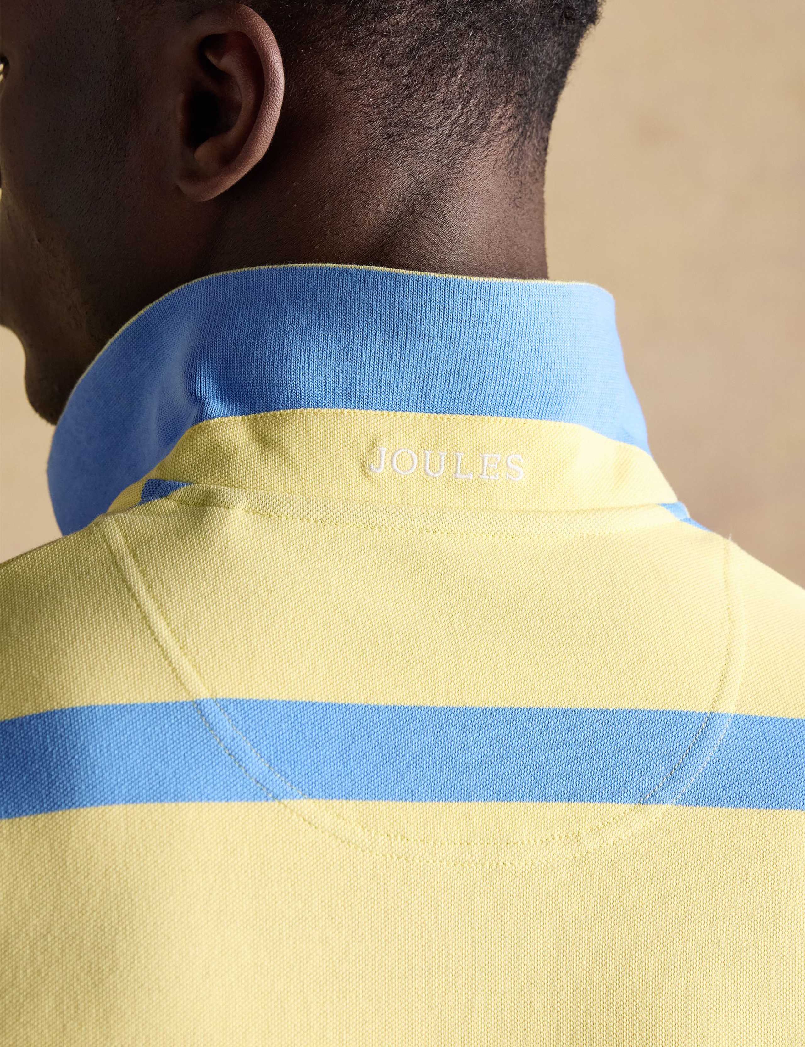 Pure Cotton Pique Striped Polo Shirt 7 of 8